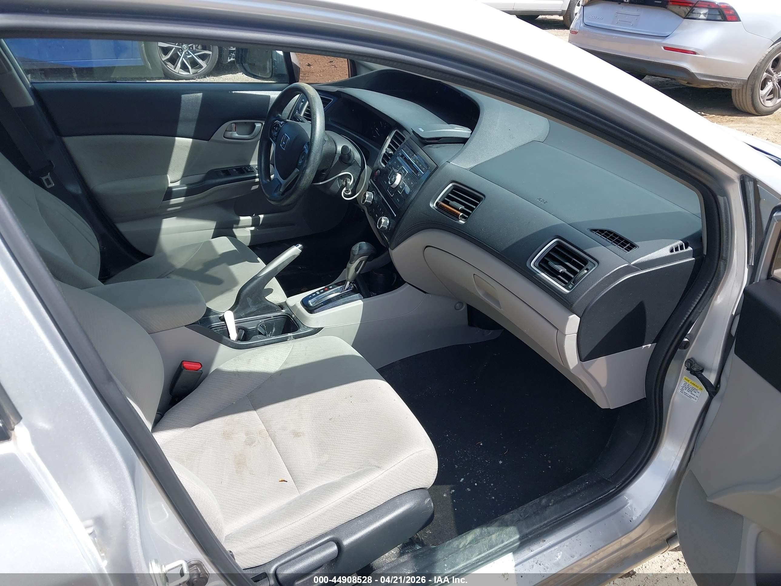 2013 Honda Civic Lx Gray vin: 19XFB2F55DE259308