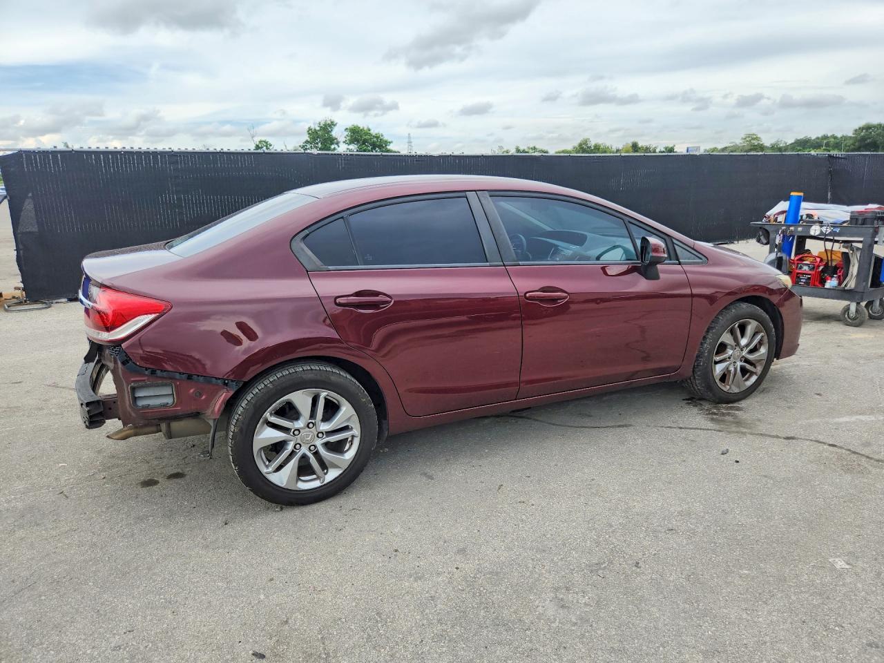 2013 Honda Civic Lx Burgundy vin: 19XFB2F55DE260961