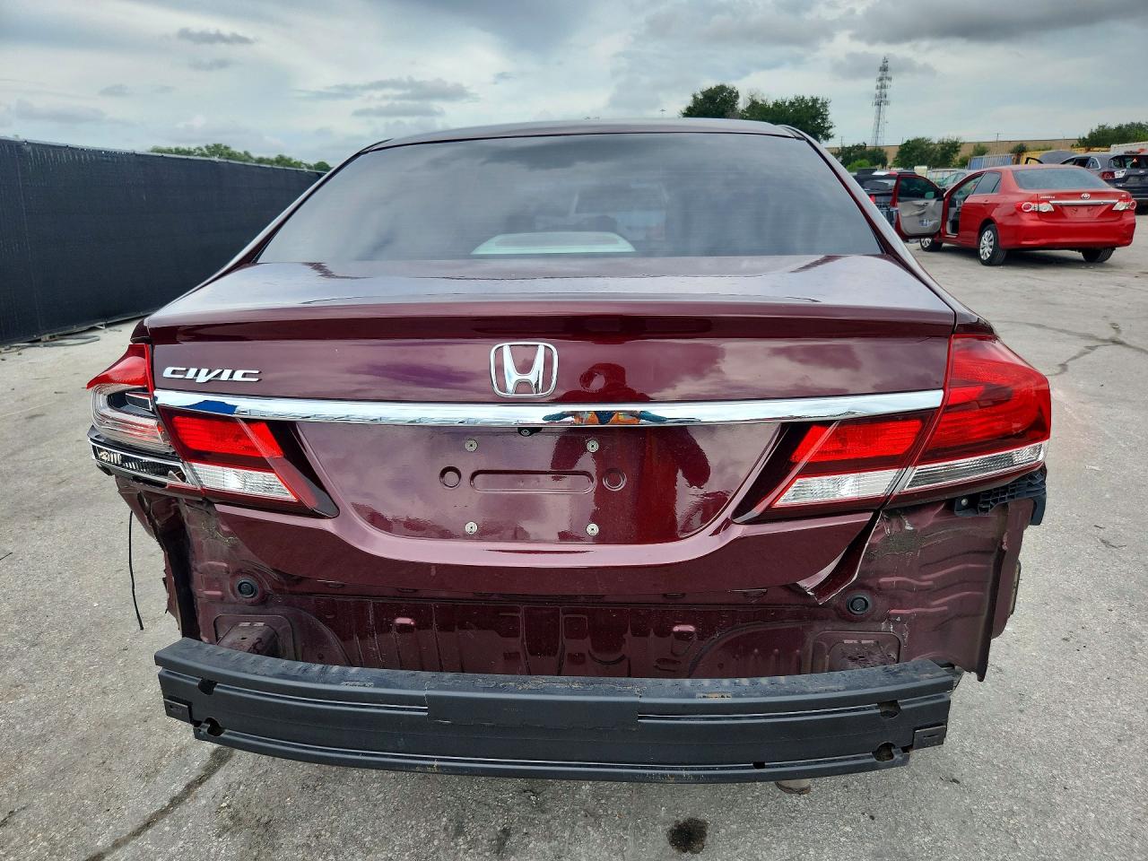 2013 Honda Civic Lx Burgundy vin: 19XFB2F55DE260961