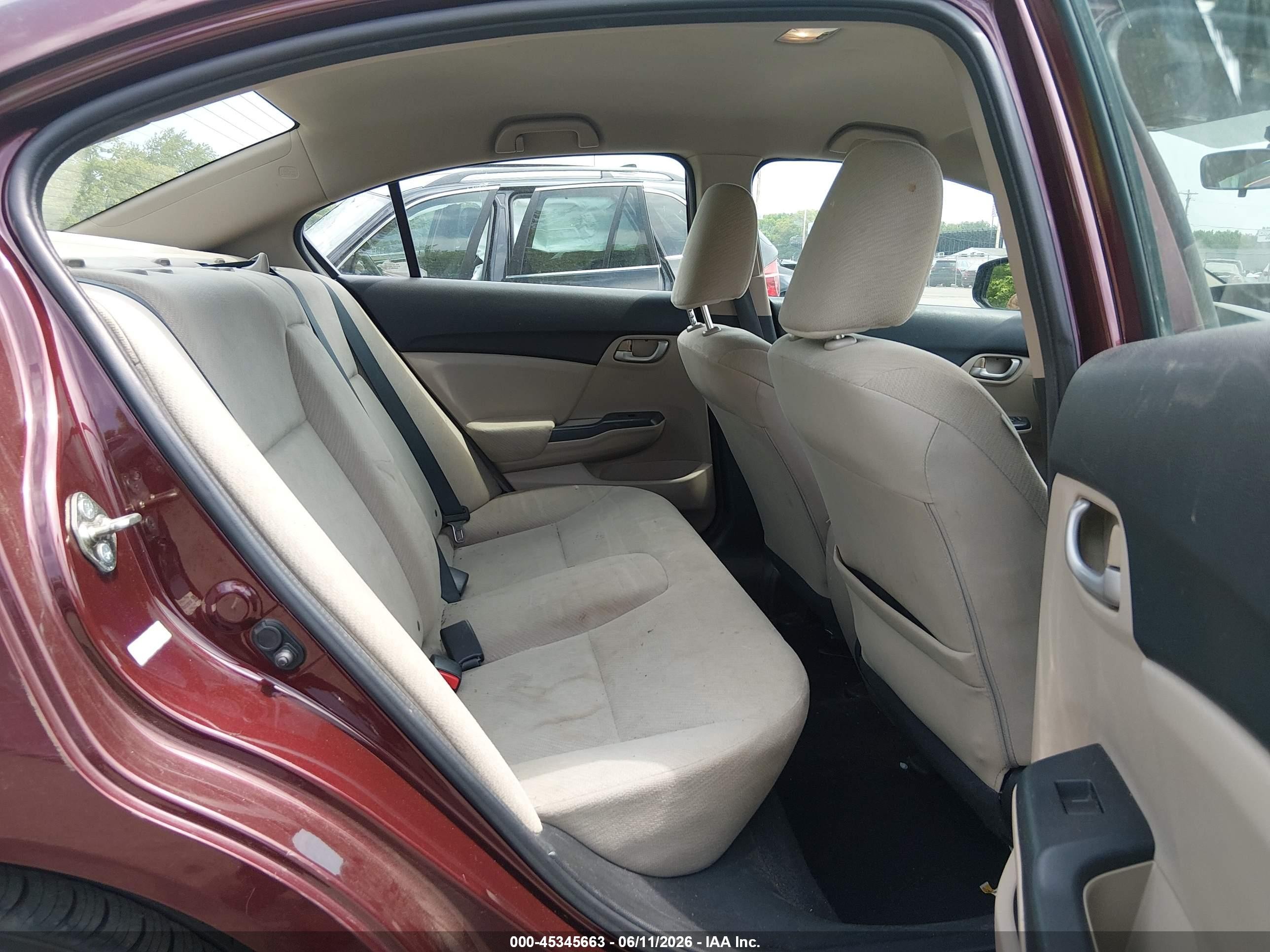 2013 Honda Civic Lx Red vin: 19XFB2F55DE267196