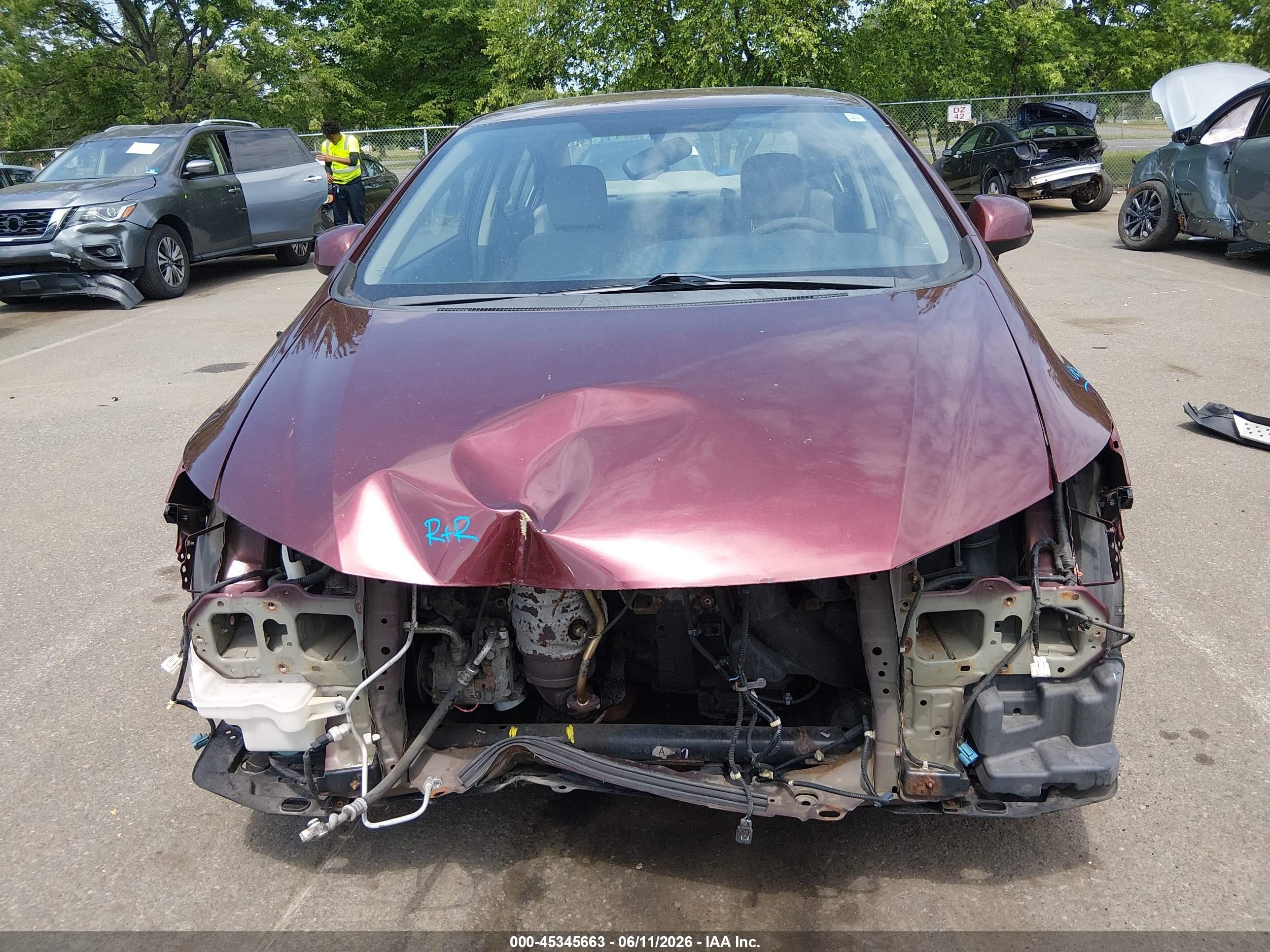 2013 Honda Civic Lx Red vin: 19XFB2F55DE267196