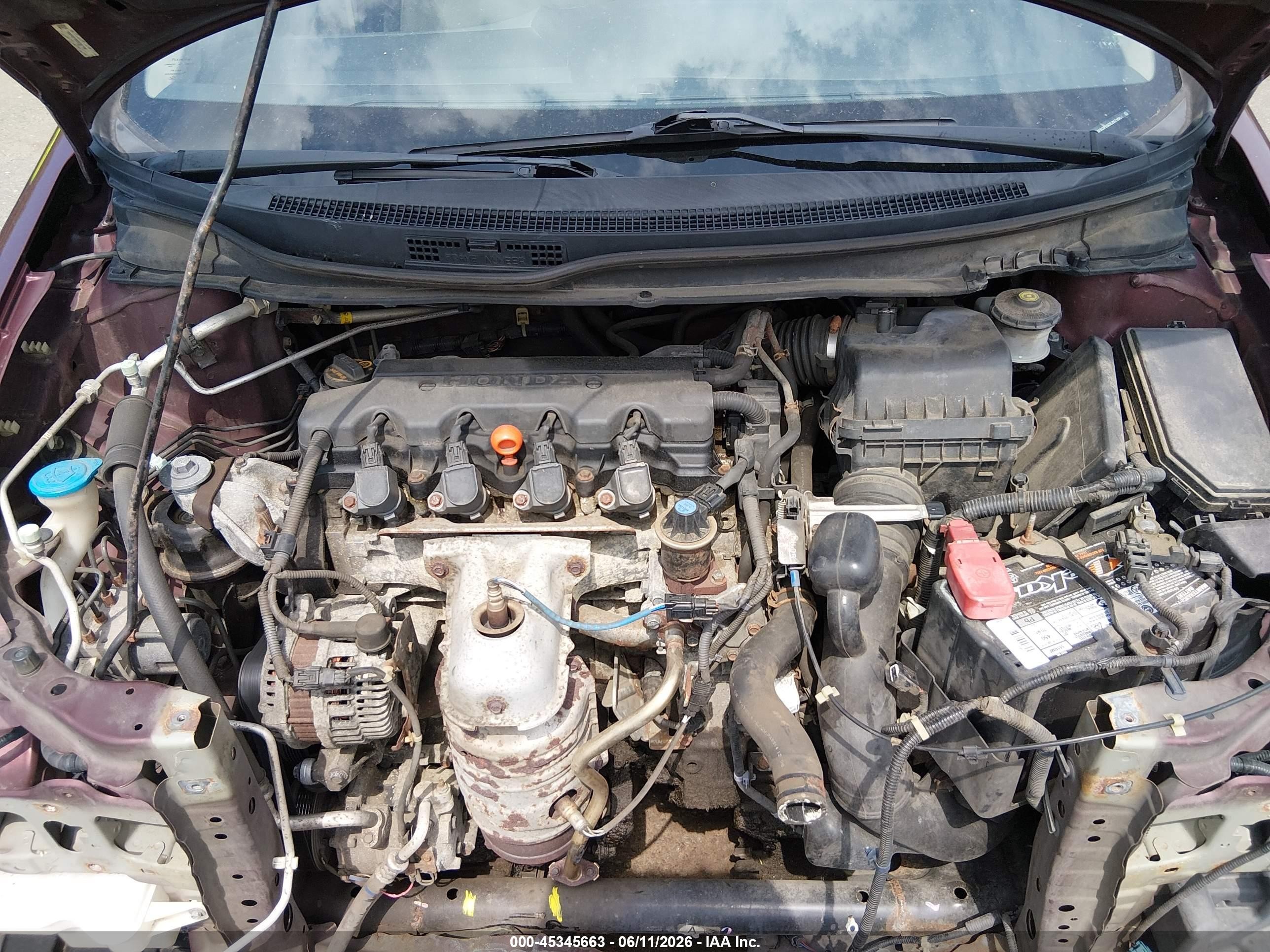 2013 Honda Civic Lx Red vin: 19XFB2F55DE267196
