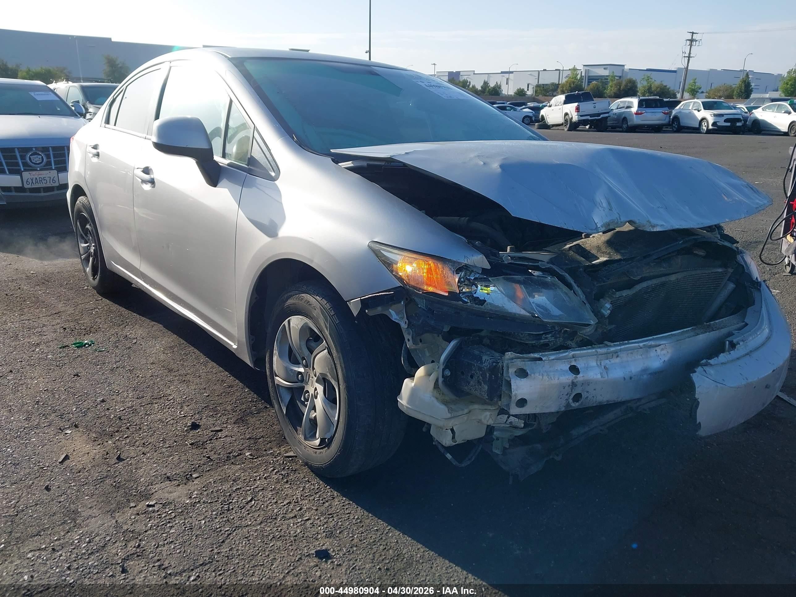 2013 Honda Civic Lx Silver vin: 19XFB2F55DE275119