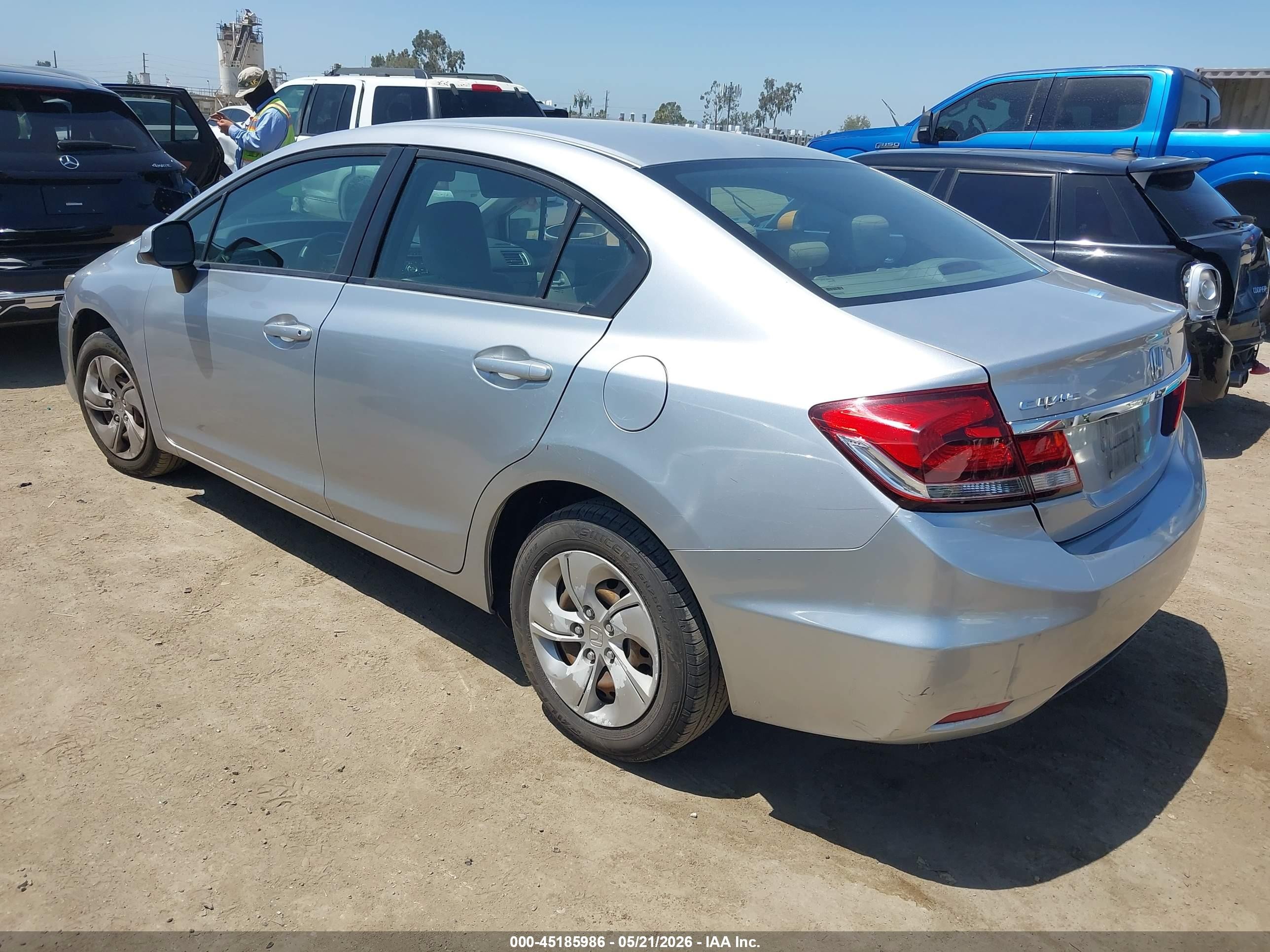 2013 Honda Civic Lx Silver vin: 19XFB2F55DE282734