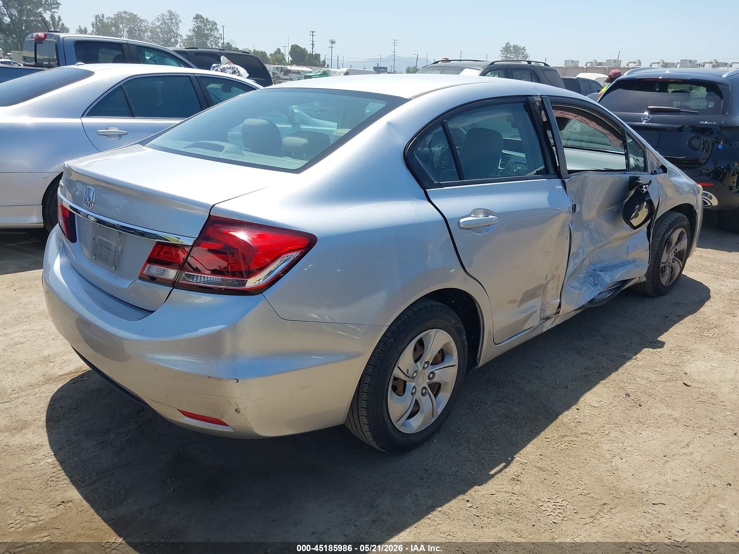 2013 Honda Civic Lx Silver vin: 19XFB2F55DE282734