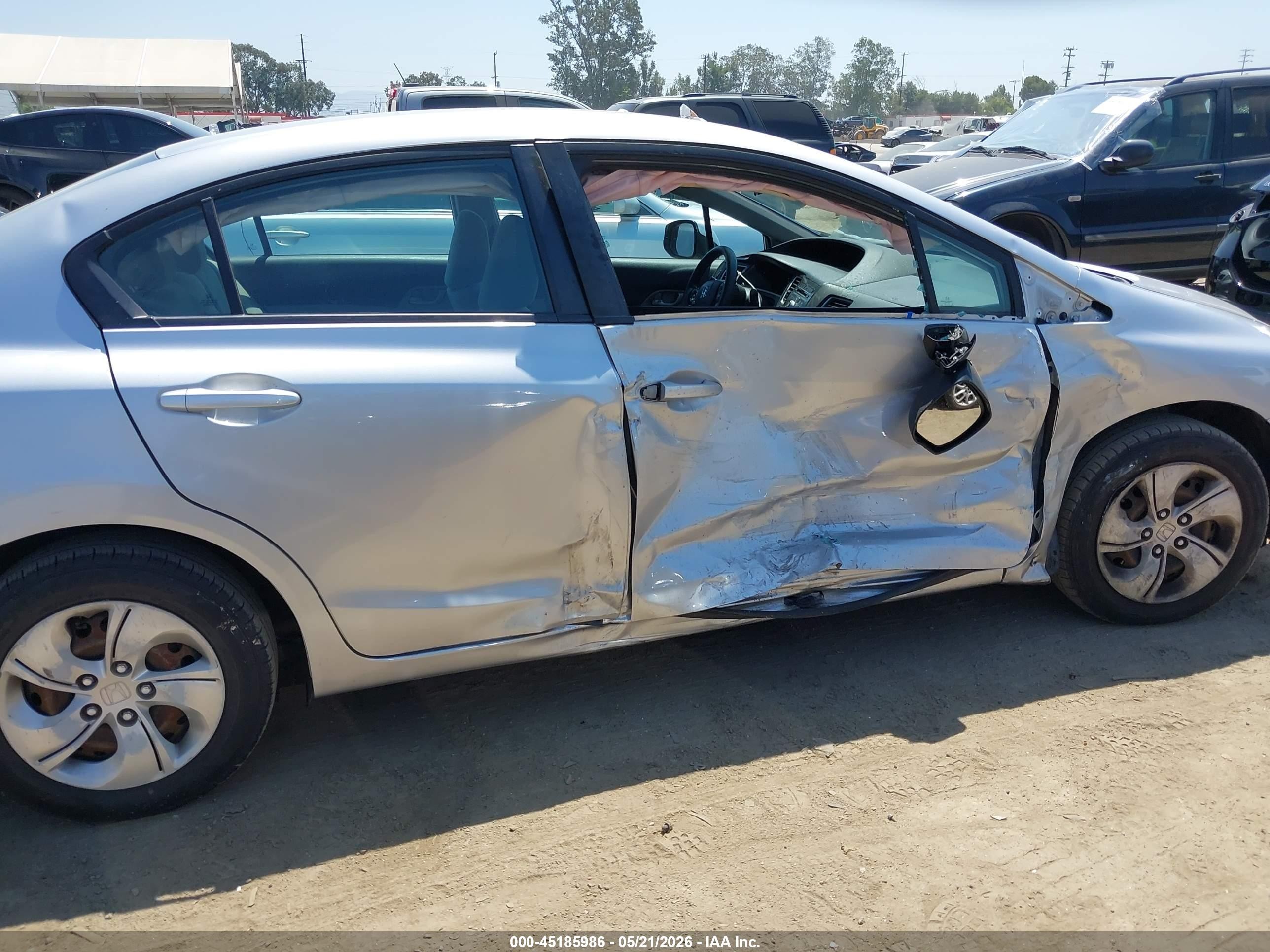 2013 Honda Civic Lx Silver vin: 19XFB2F55DE282734