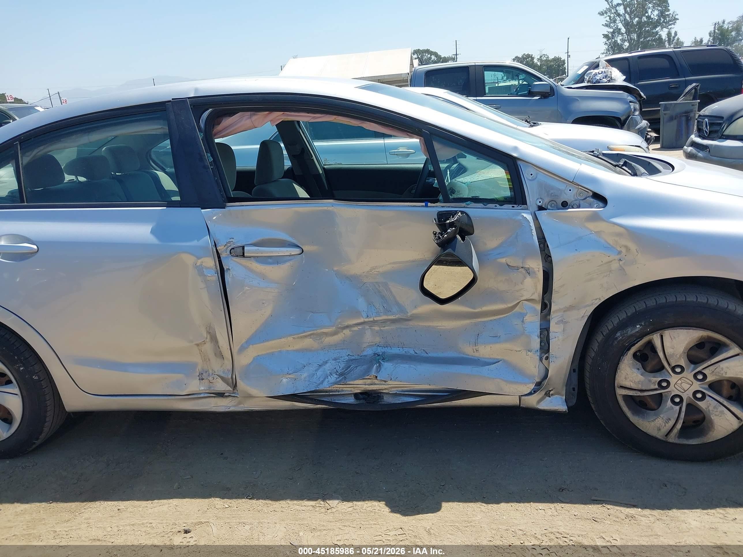 2013 Honda Civic Lx Silver vin: 19XFB2F55DE282734