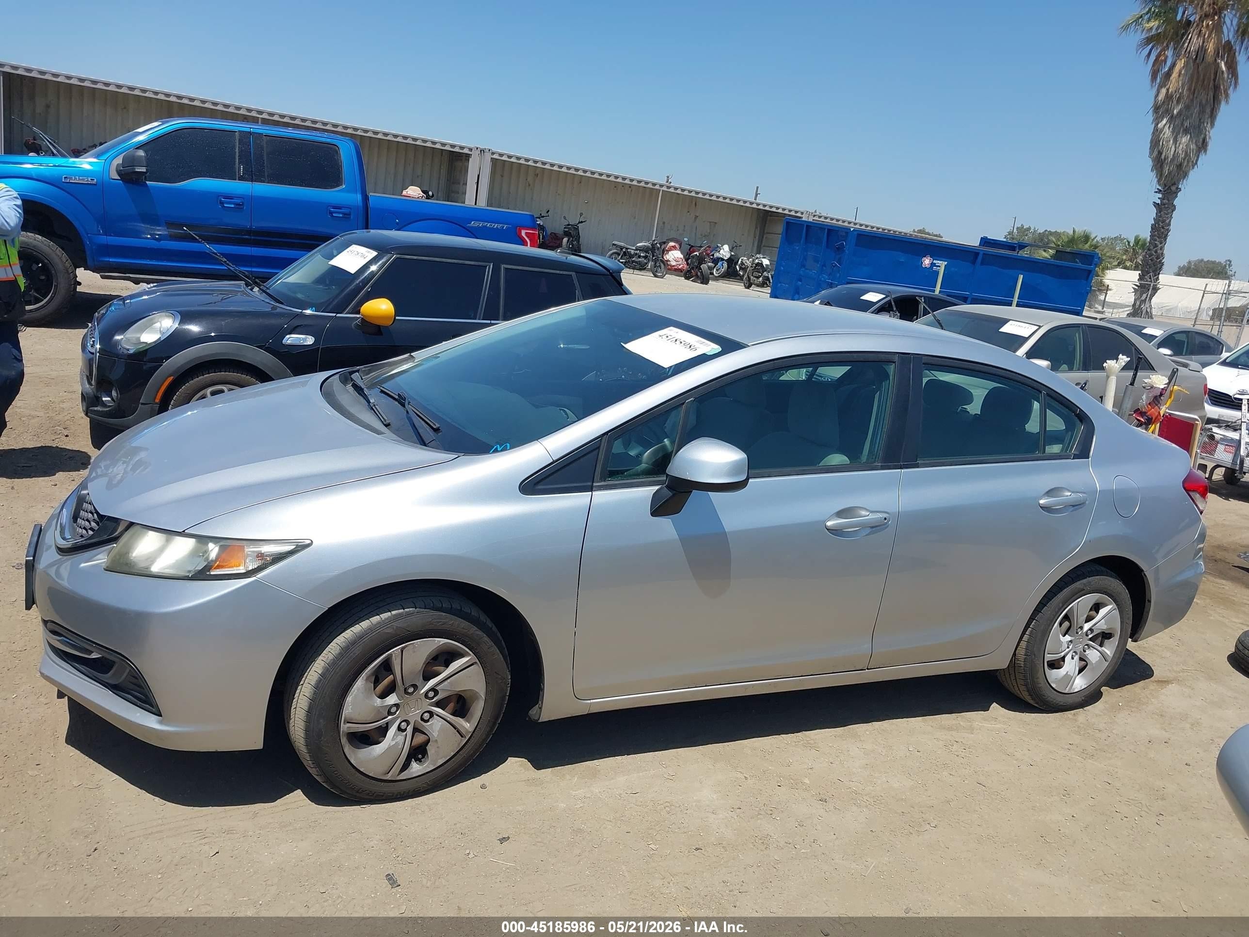 2013 Honda Civic Lx Silver vin: 19XFB2F55DE282734