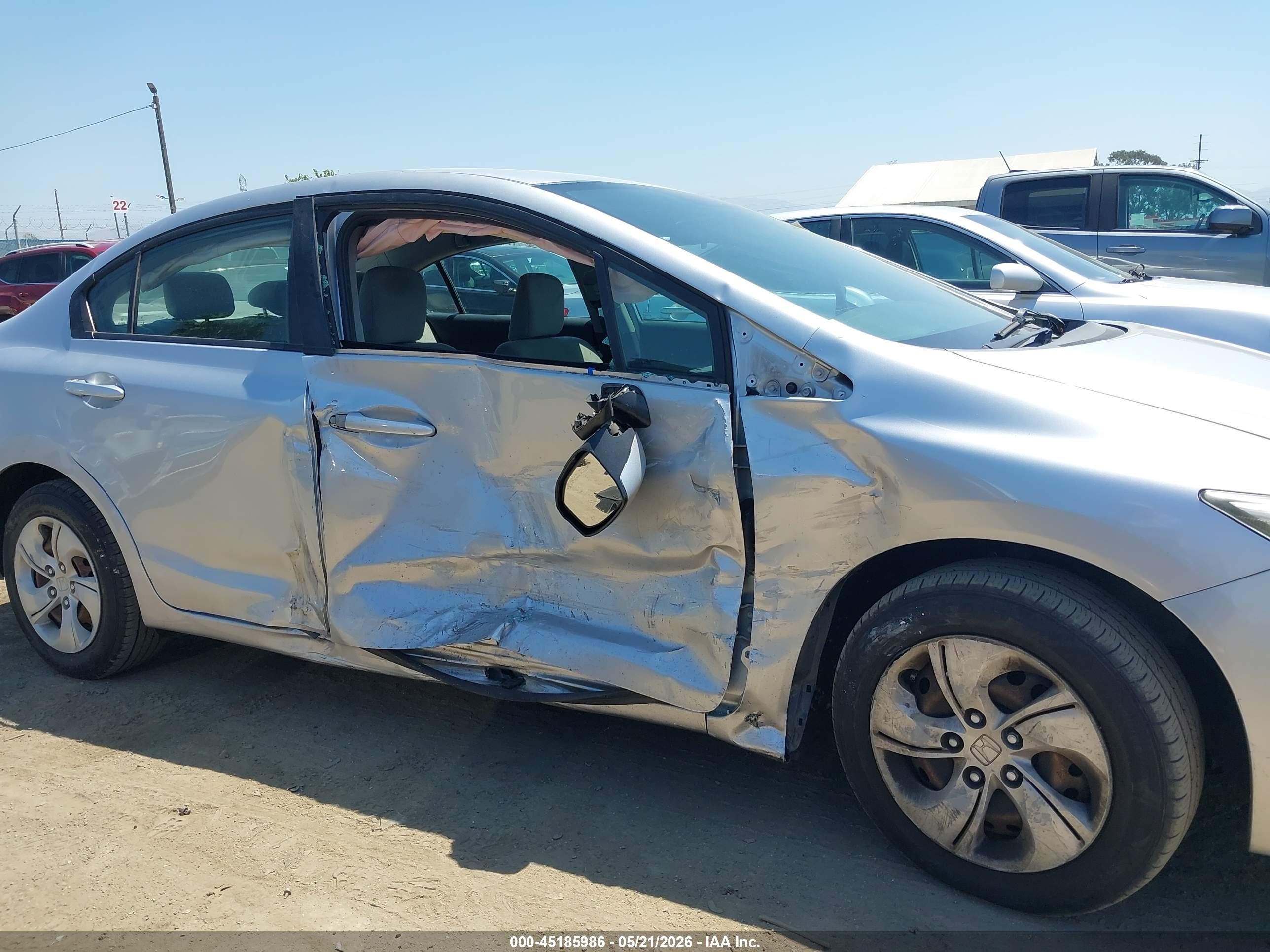 2013 Honda Civic Lx Silver vin: 19XFB2F55DE282734