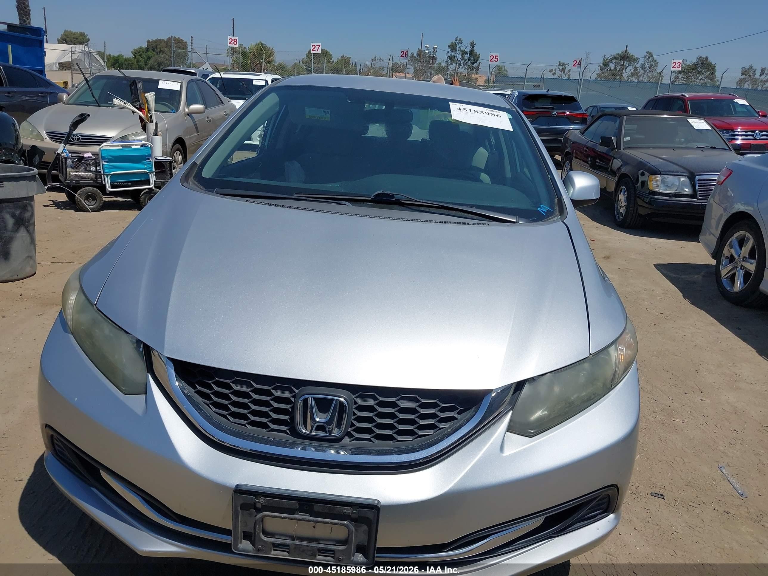 2013 Honda Civic Lx Silver vin: 19XFB2F55DE282734