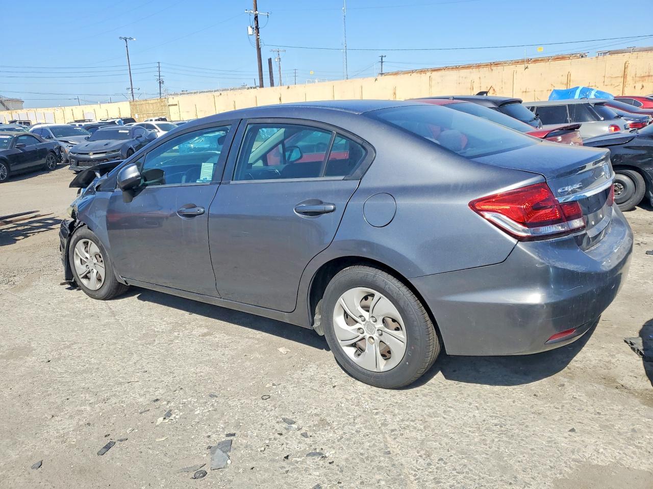 2013 Honda Civic Lx Gray vin: 19XFB2F55DE286640