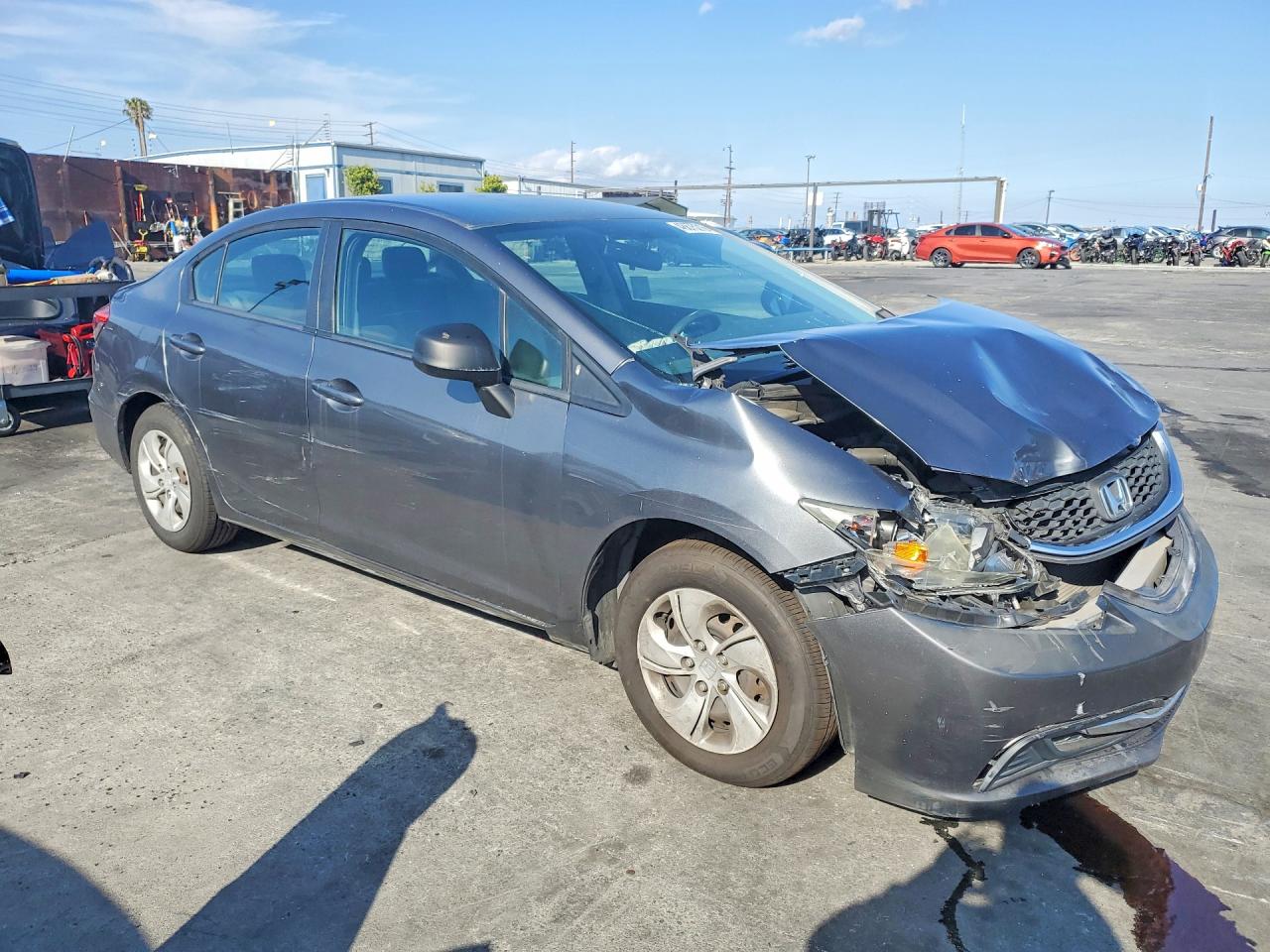 2013 Honda Civic Lx Gray vin: 19XFB2F55DE286640