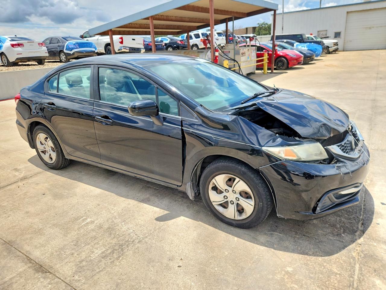 2014 Honda Civic Lx Black vin: 19XFB2F55EE012002