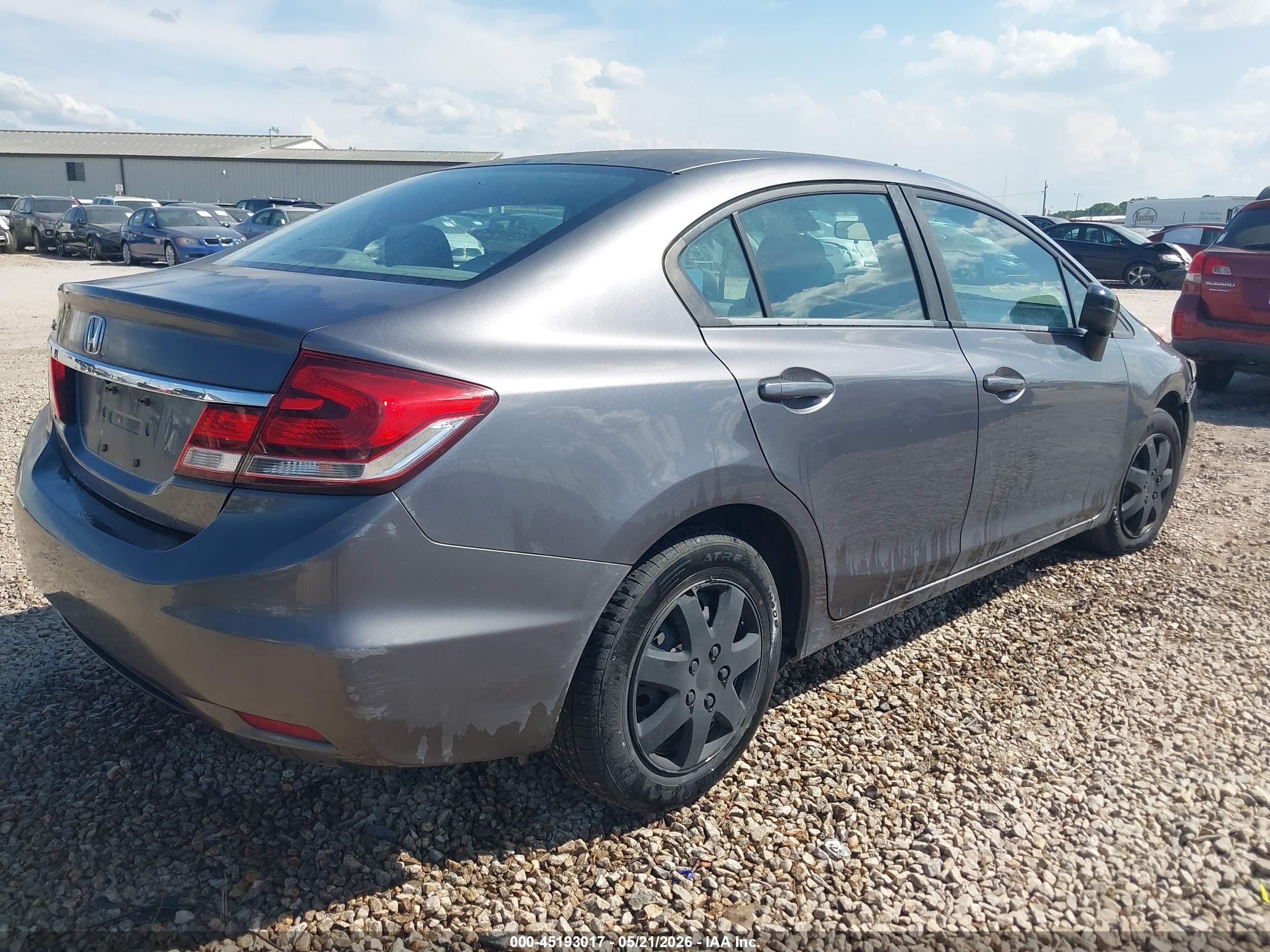 2014 Honda Civic Lx Gray vin: 19XFB2F55EE012274