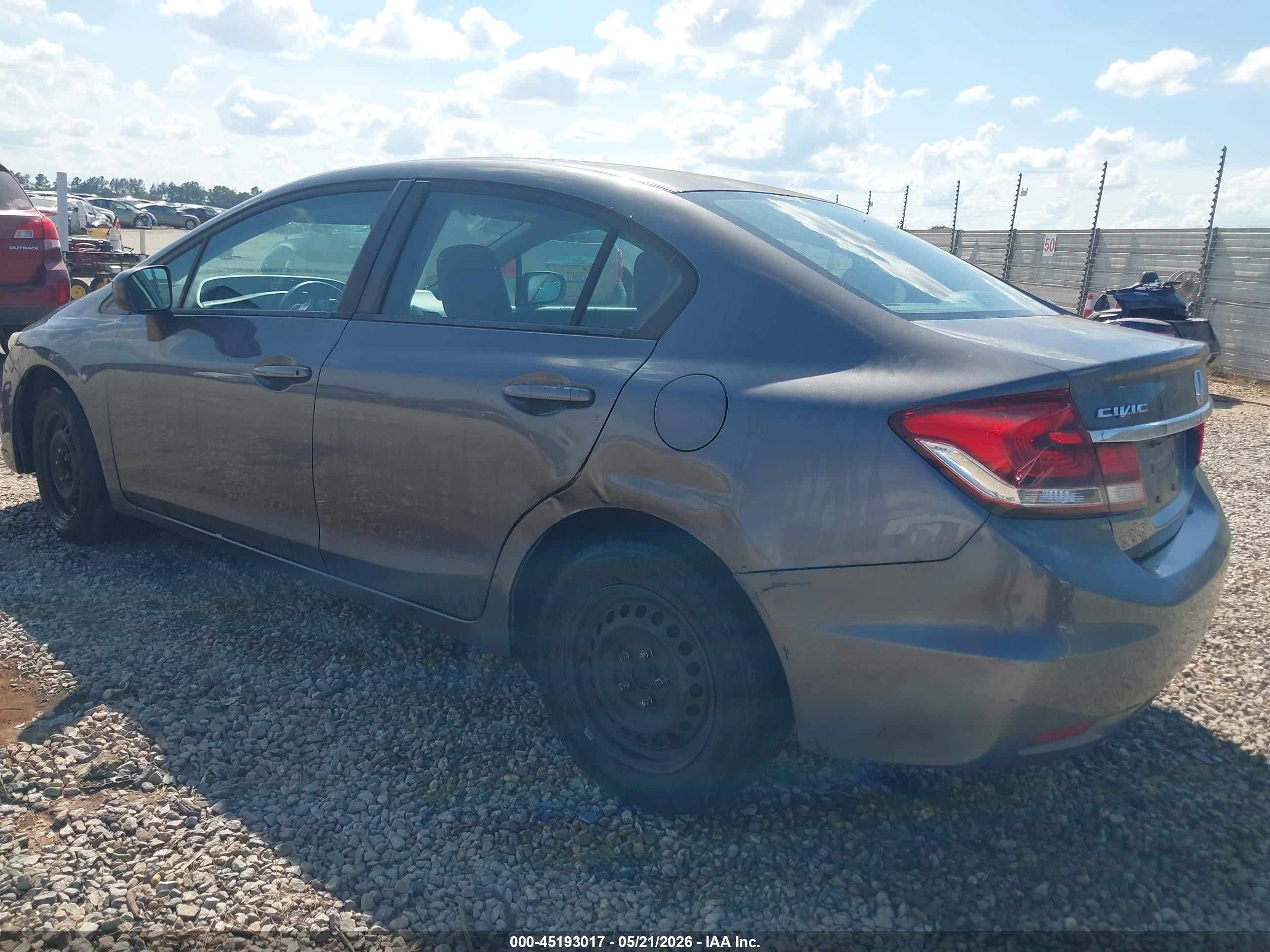 2014 Honda Civic Lx Gray vin: 19XFB2F55EE012274