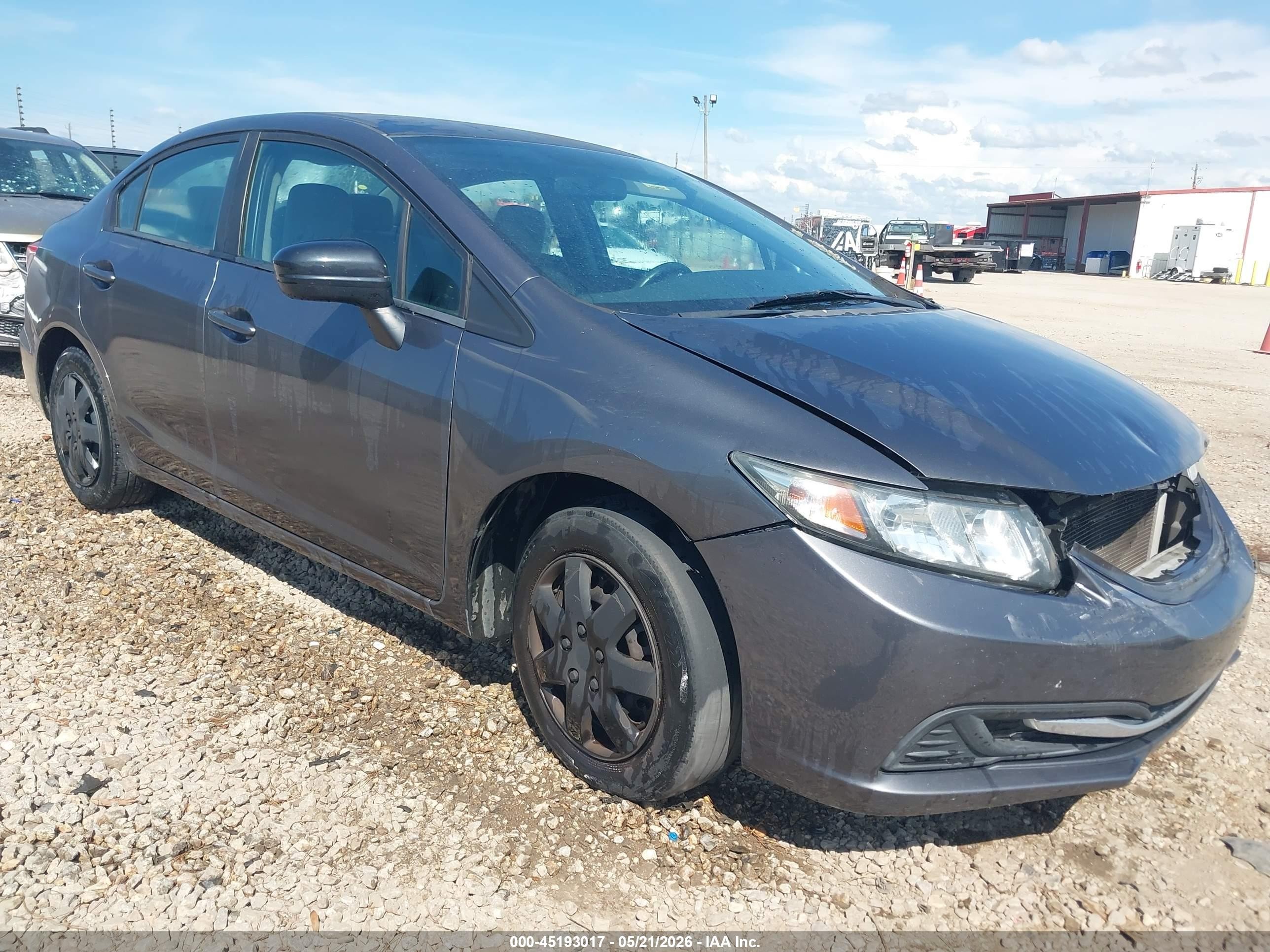 2014 Honda Civic Lx Gray vin: 19XFB2F55EE012274