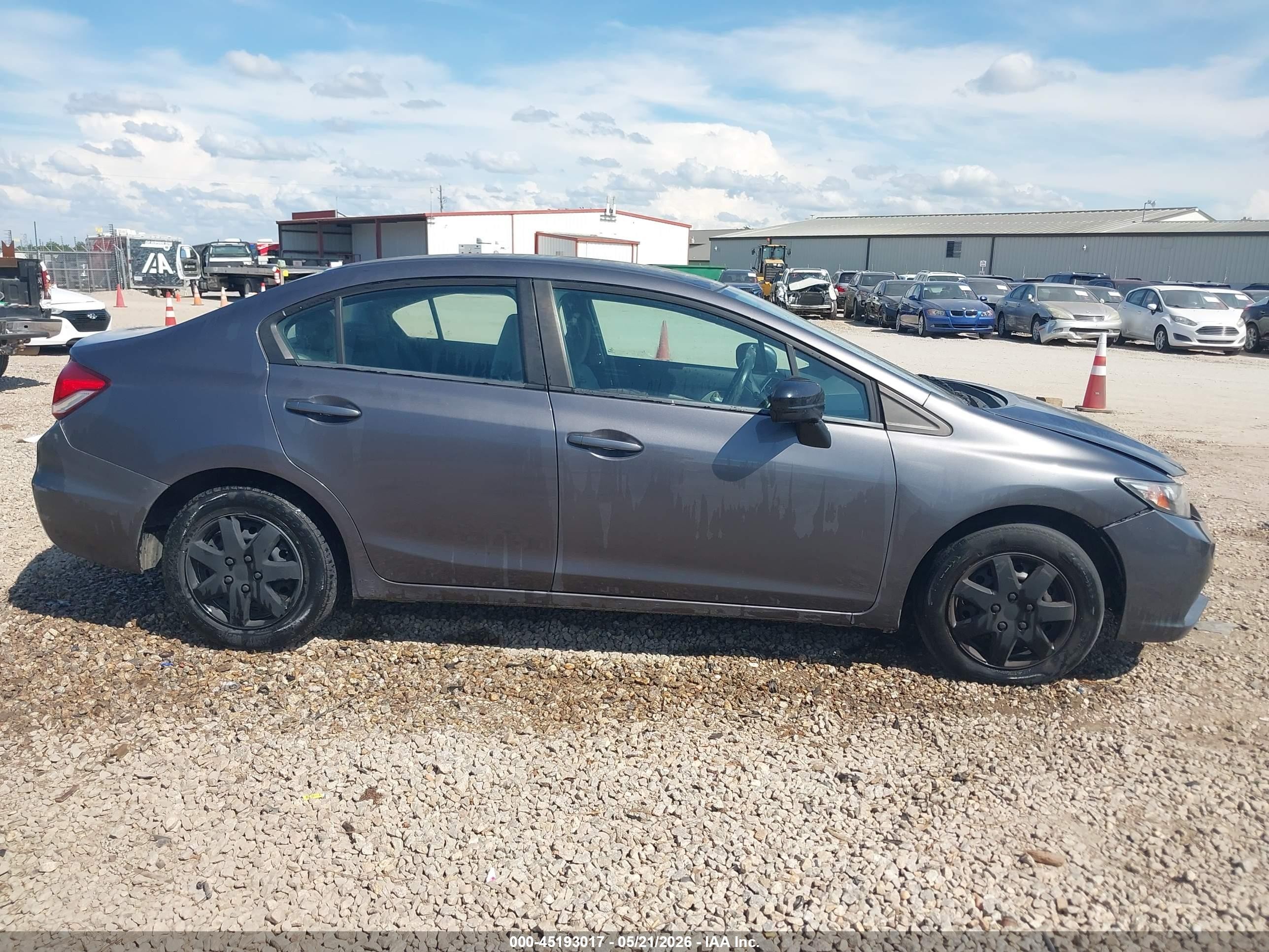 2014 Honda Civic Lx Gray vin: 19XFB2F55EE012274