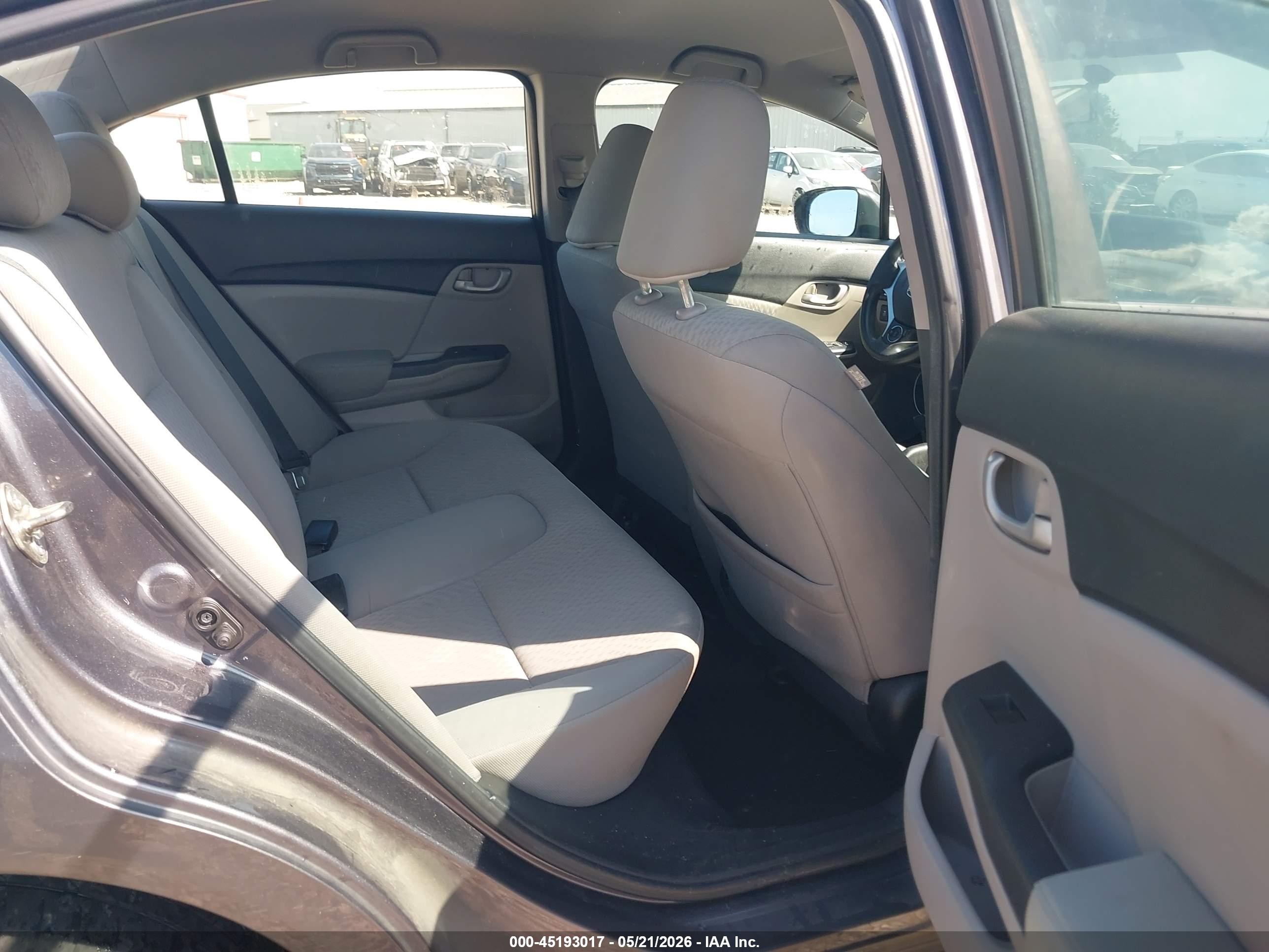 2014 Honda Civic Lx Gray vin: 19XFB2F55EE012274