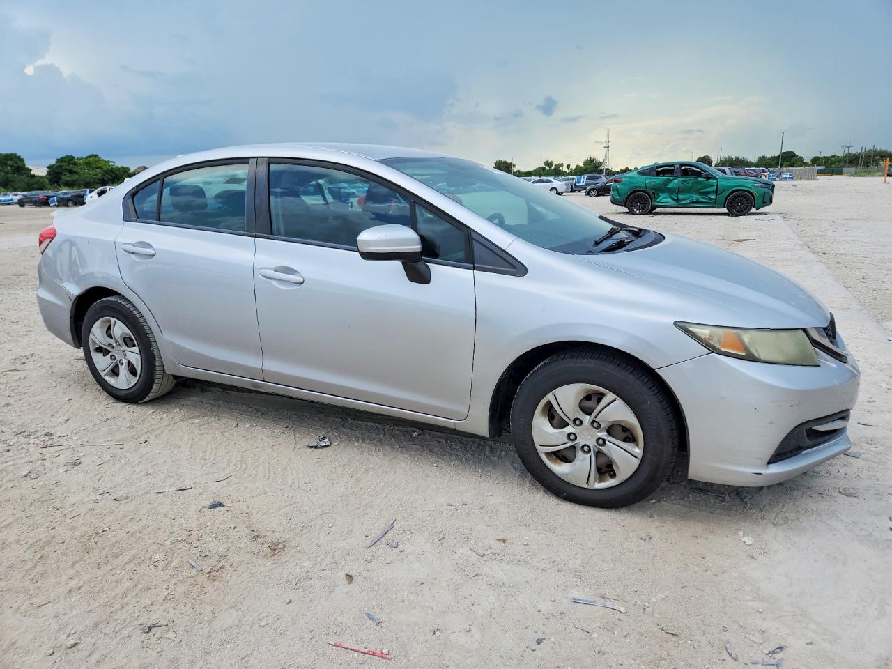 2014 Honda Civic Lx Silver vin: 19XFB2F55EE017183