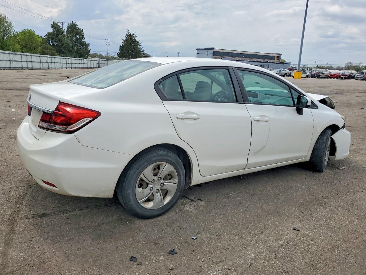 2014 Honda Civic Lx Белый vin: 19XFB2F55EE022870