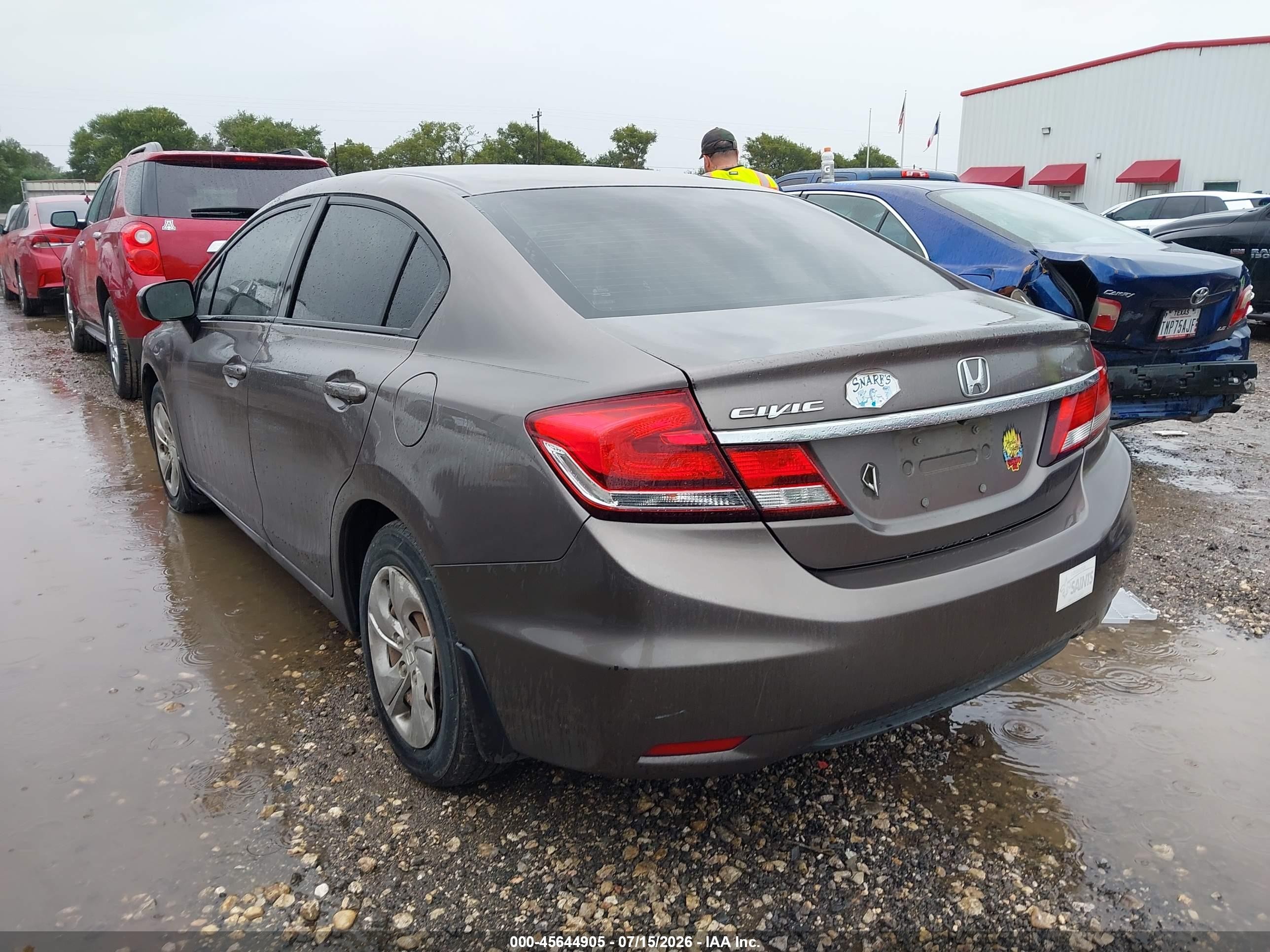 2014 Honda Civic Lx Brown vin: 19XFB2F55EE030547