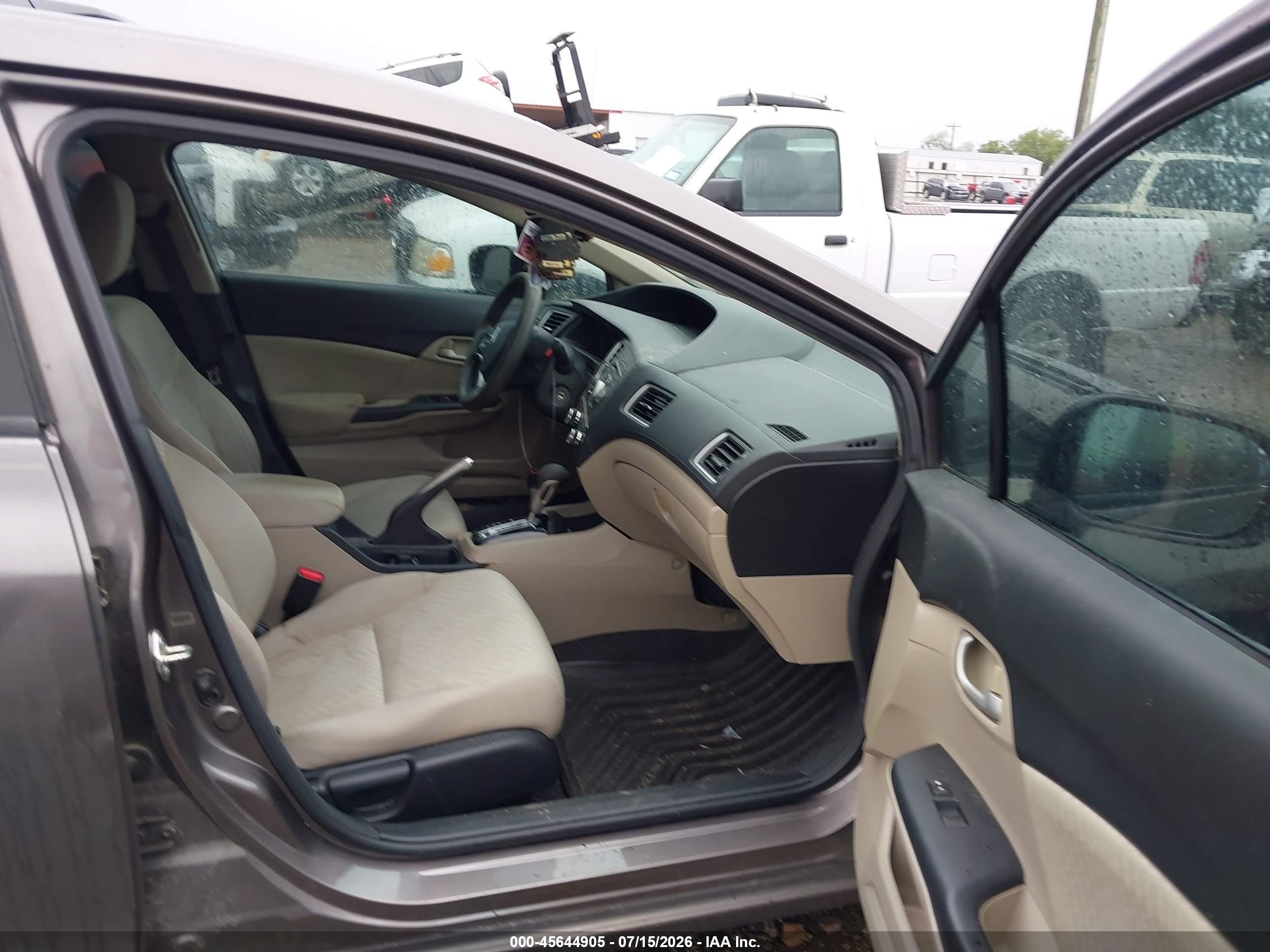 2014 Honda Civic Lx Brown vin: 19XFB2F55EE030547