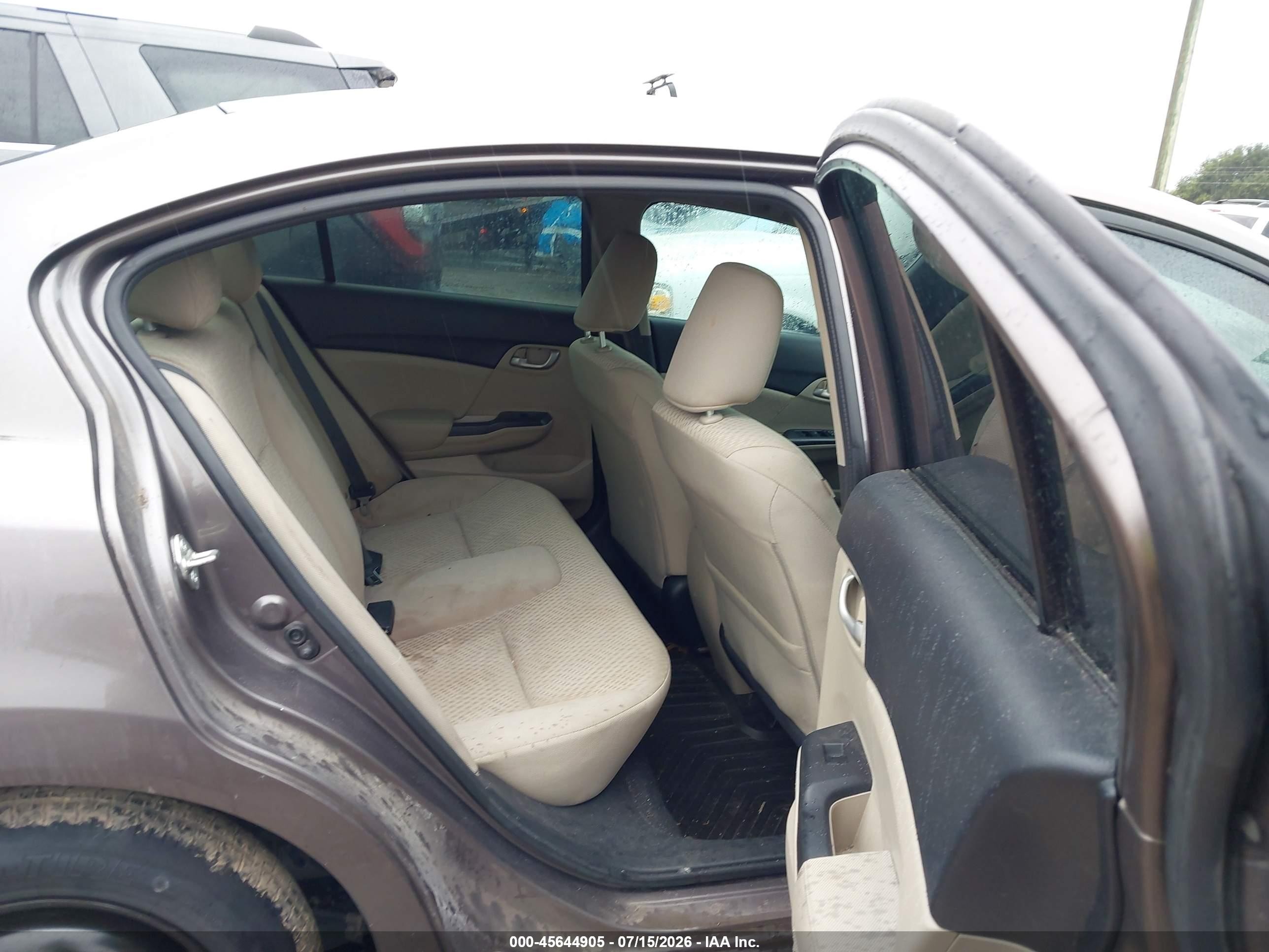 2014 Honda Civic Lx Brown vin: 19XFB2F55EE030547