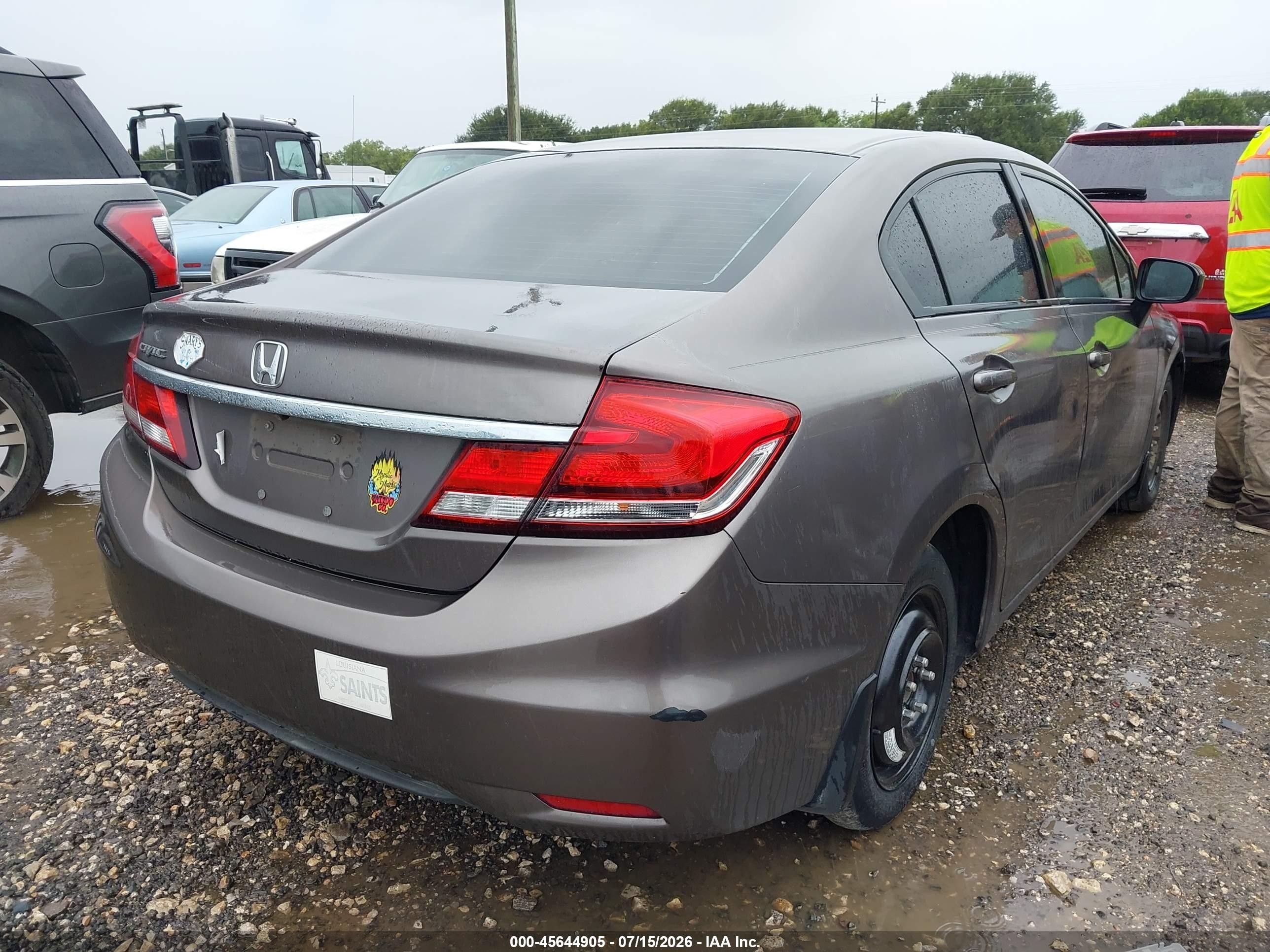 2014 Honda Civic Lx Brown vin: 19XFB2F55EE030547