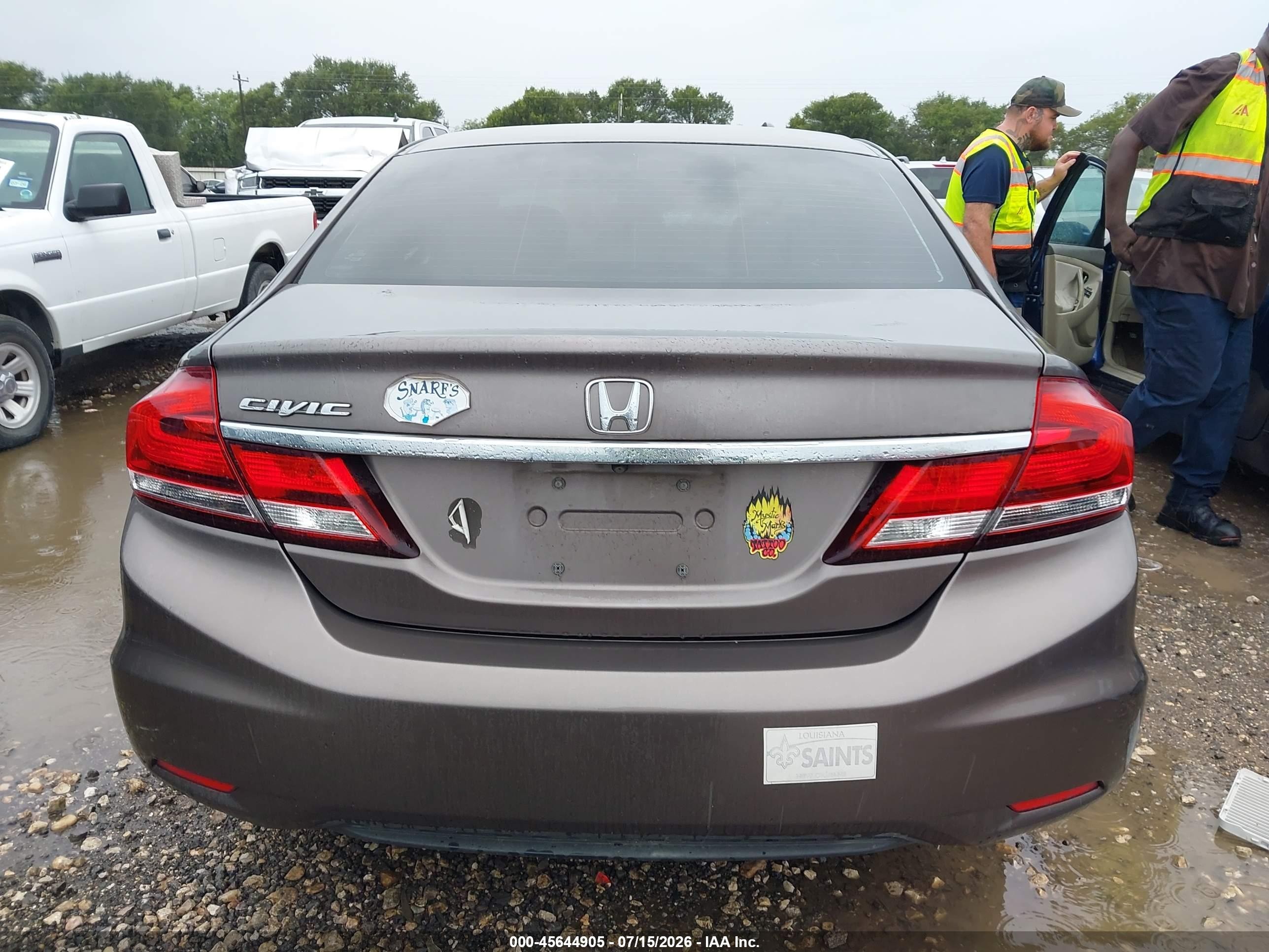 2014 Honda Civic Lx Brown vin: 19XFB2F55EE030547
