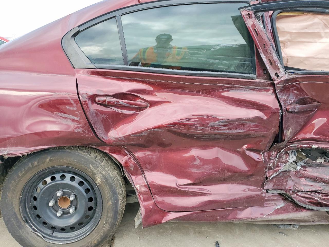 2014 Honda Civic Lx Burgundy vin: 19XFB2F55EE031262