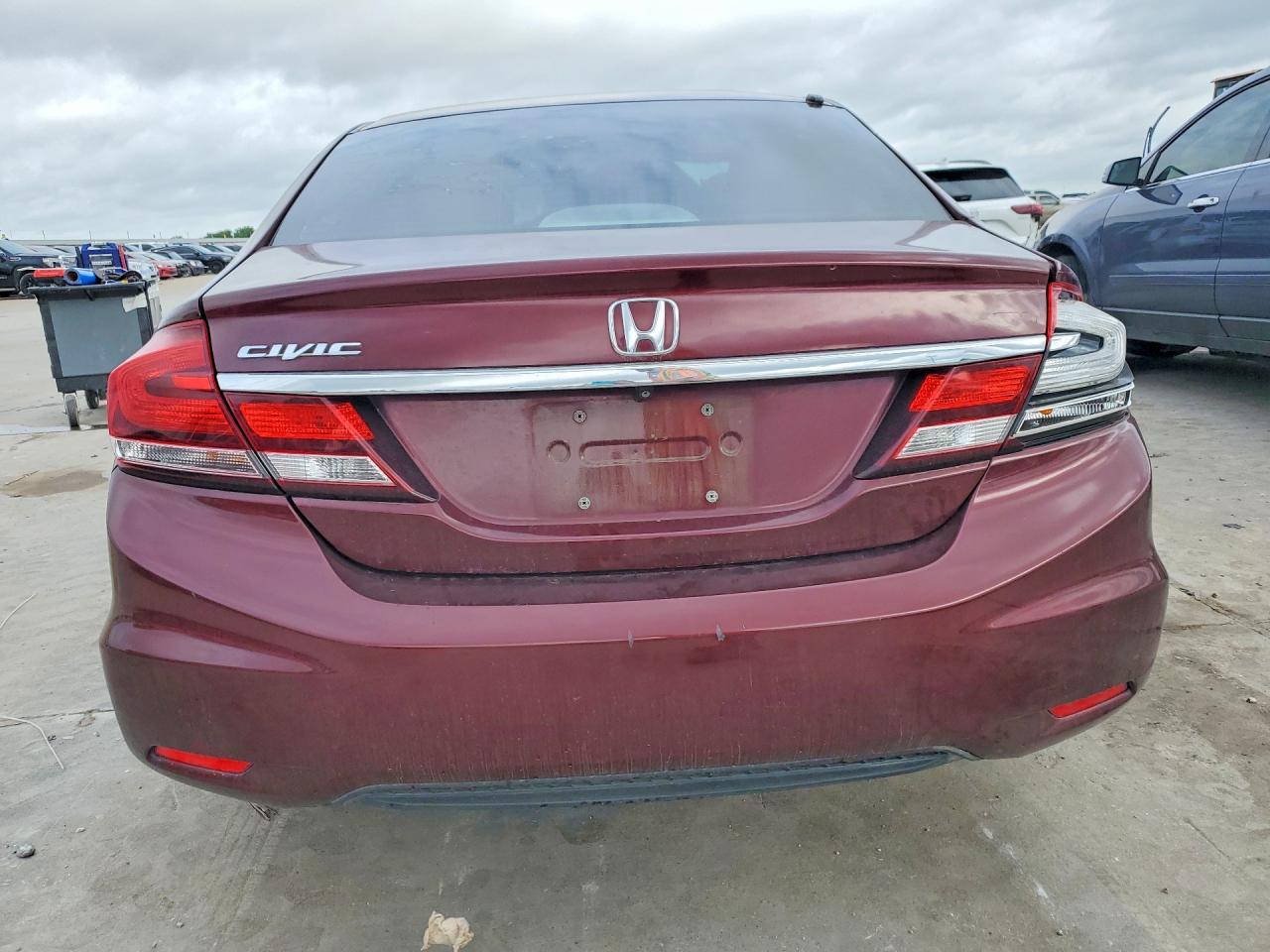 2014 Honda Civic Lx Burgundy vin: 19XFB2F55EE031262