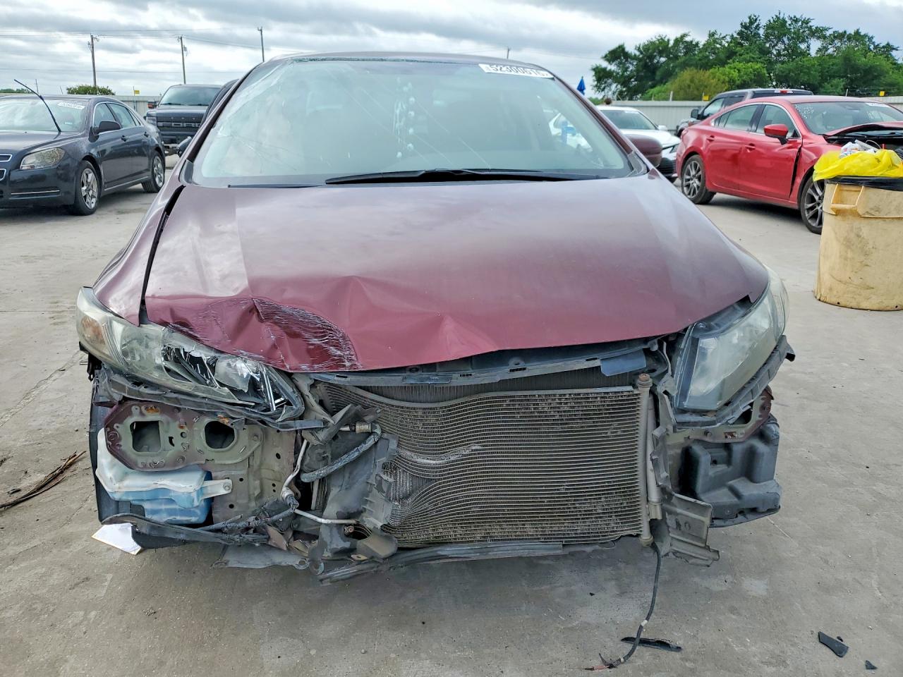 2014 Honda Civic Lx Burgundy vin: 19XFB2F55EE031262