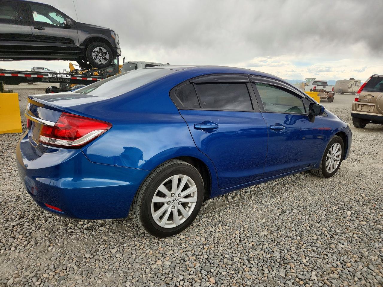 2014 Honda Civic Lx Blue vin: 19XFB2F55EE031357