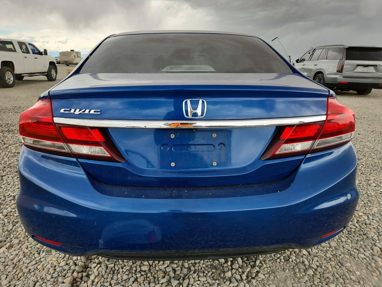 2014 Honda Civic Lx Blue vin: 19XFB2F55EE031357