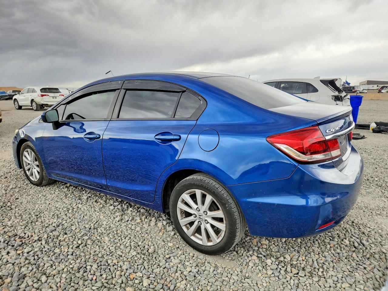 2014 Honda Civic Lx Blue vin: 19XFB2F55EE031357
