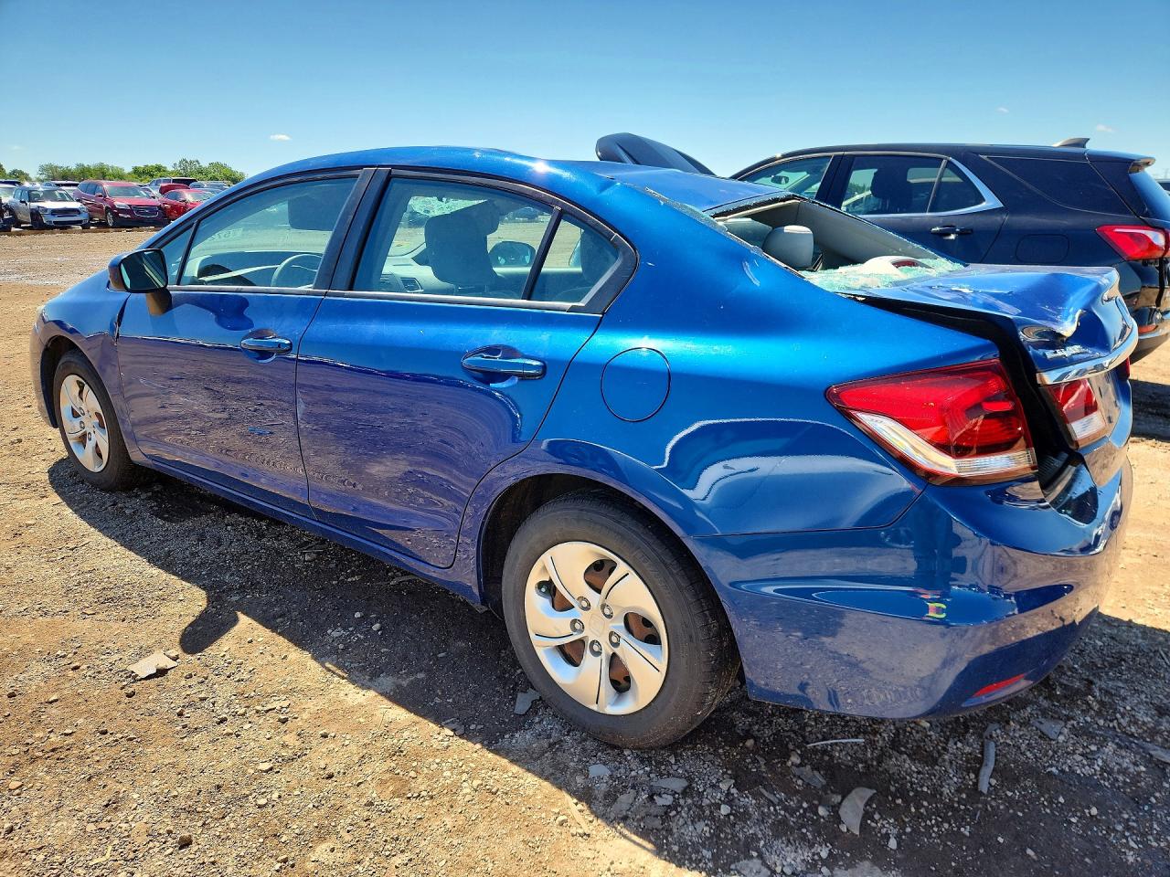 2014 Honda Civic Lx Blue vin: 19XFB2F55EE035747