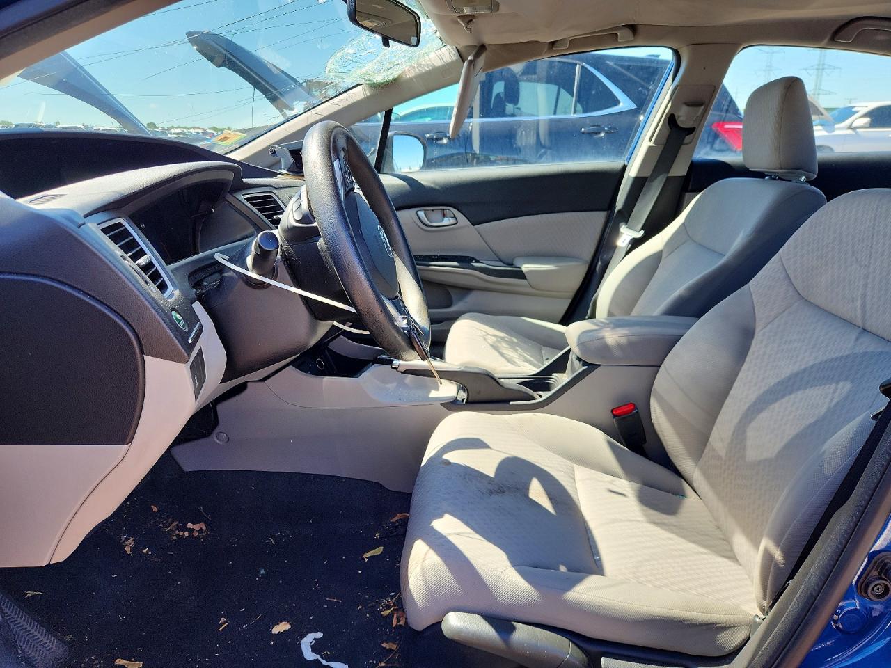 2014 Honda Civic Lx Blue vin: 19XFB2F55EE035747
