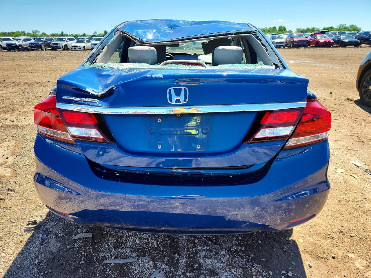 2014 Honda Civic Lx Blue vin: 19XFB2F55EE035747