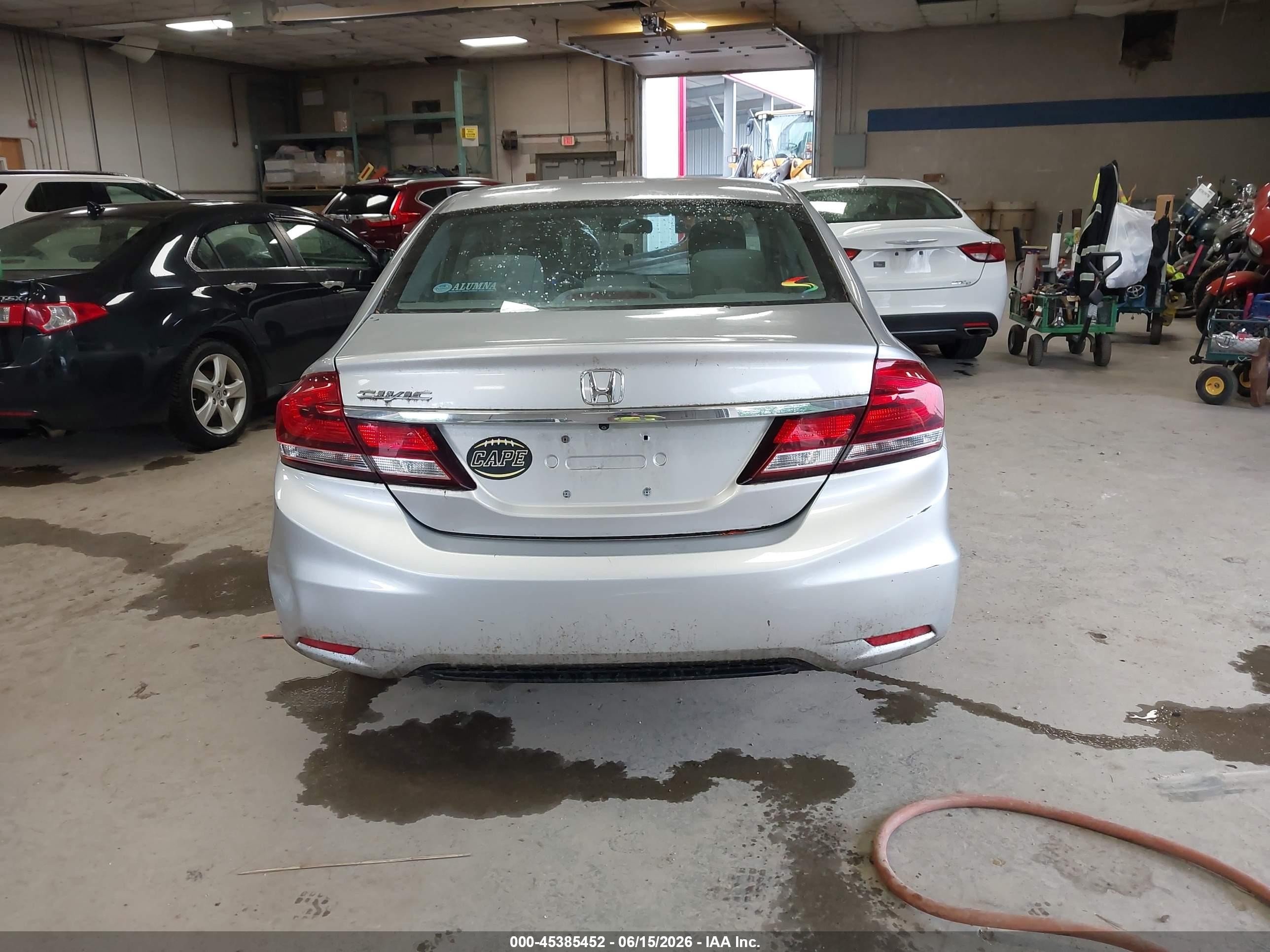 2014 Honda Civic Lx Silver vin: 19XFB2F55EE040107