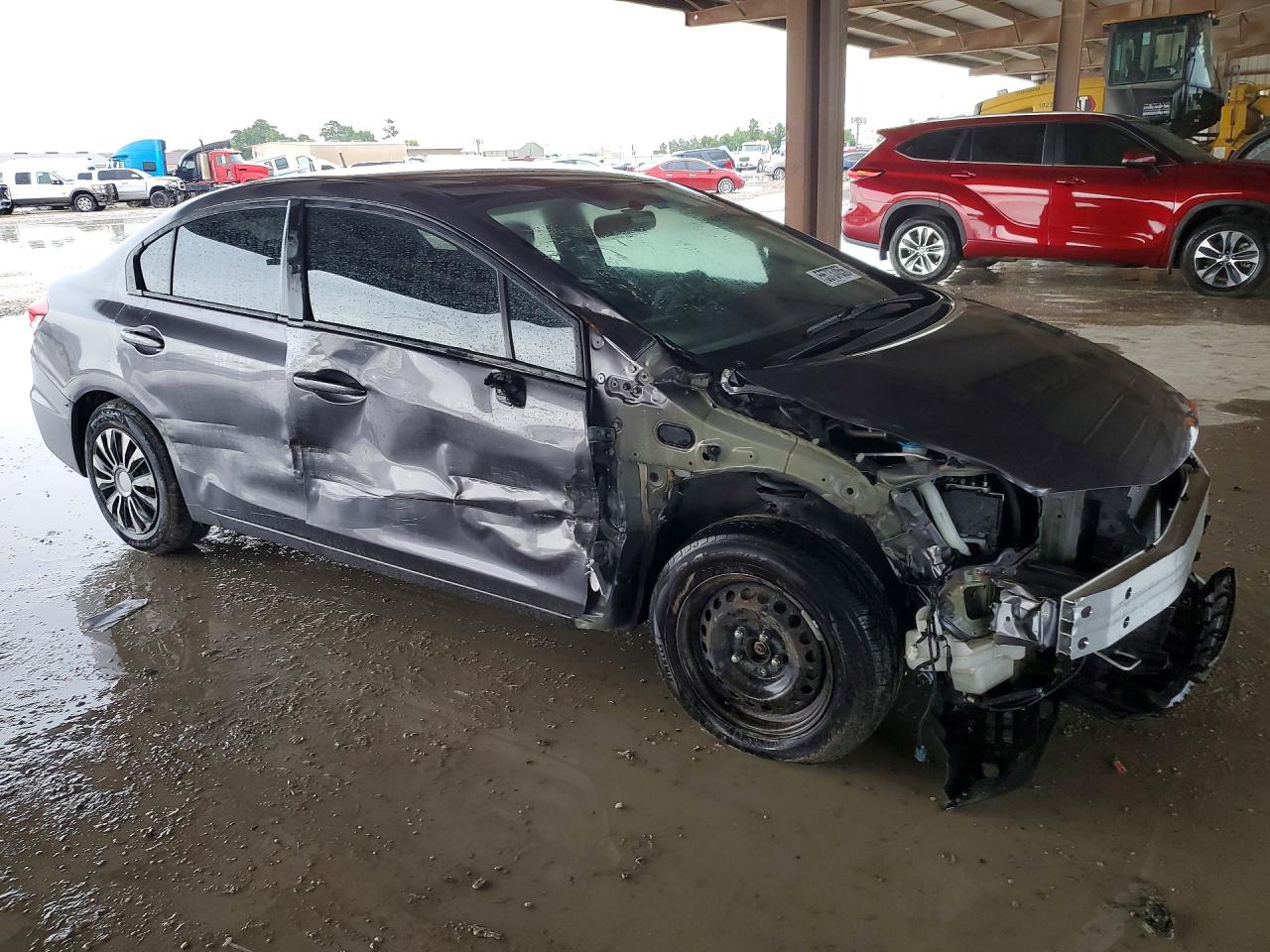 2014 Honda Civic Lx Серый vin: 19XFB2F55EE041466