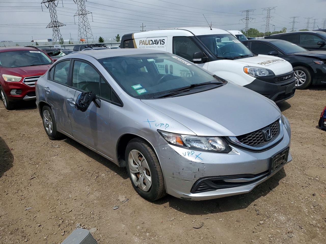 2014 Honda Civic Lx Серебряный vin: 19XFB2F55EE042908