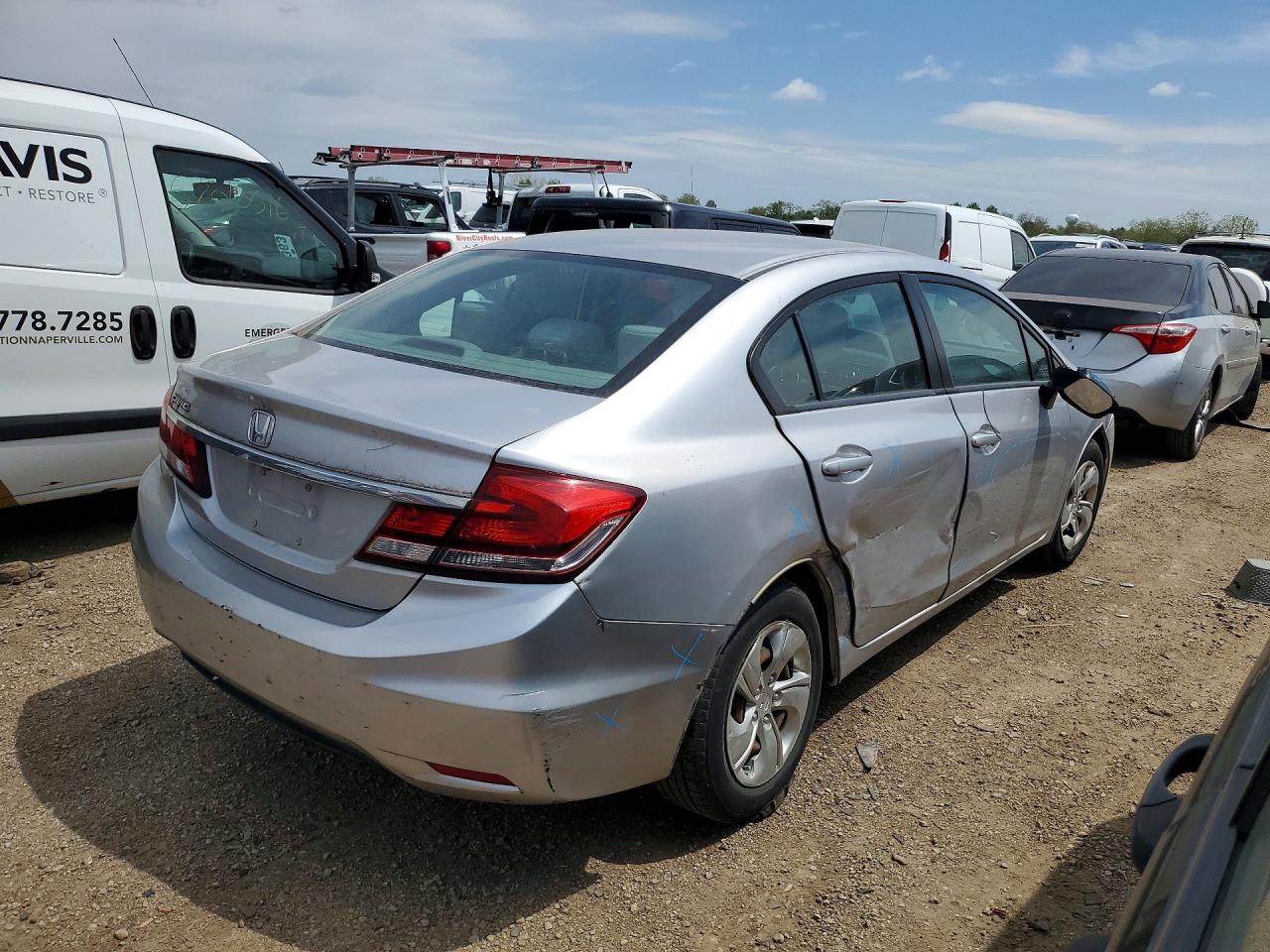 2014 Honda Civic Lx Серебряный vin: 19XFB2F55EE042908
