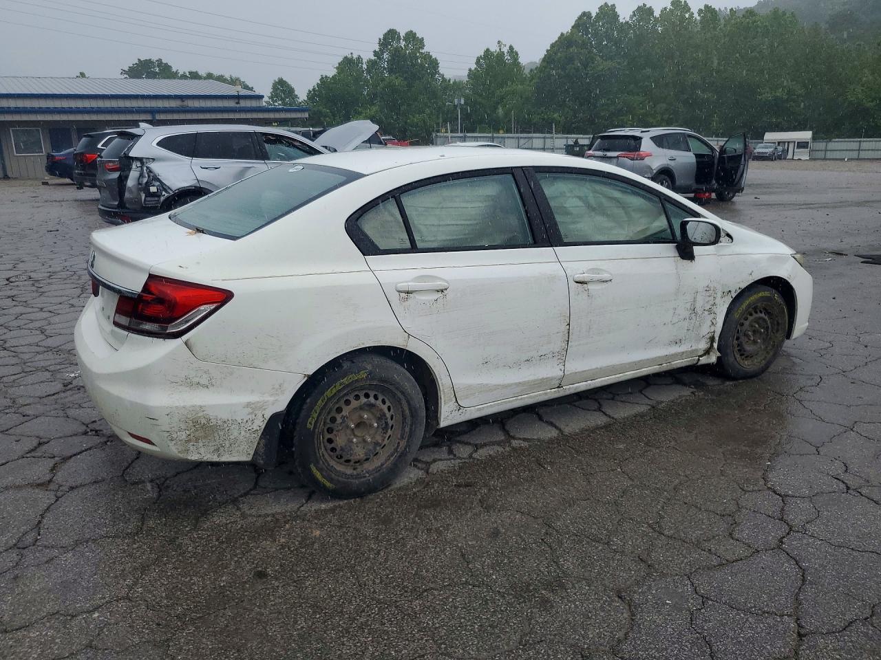 2014 Honda Civic Lx White vin: 19XFB2F55EE049132