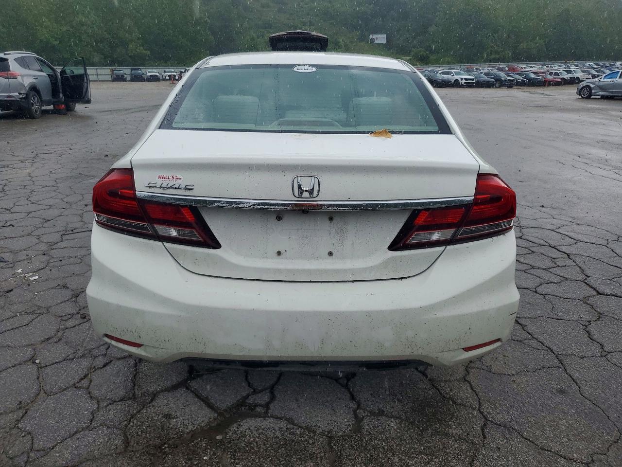 2014 Honda Civic Lx White vin: 19XFB2F55EE049132