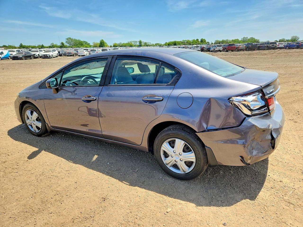 2014 Honda Civic Lx Gray vin: 19XFB2F55EE056193