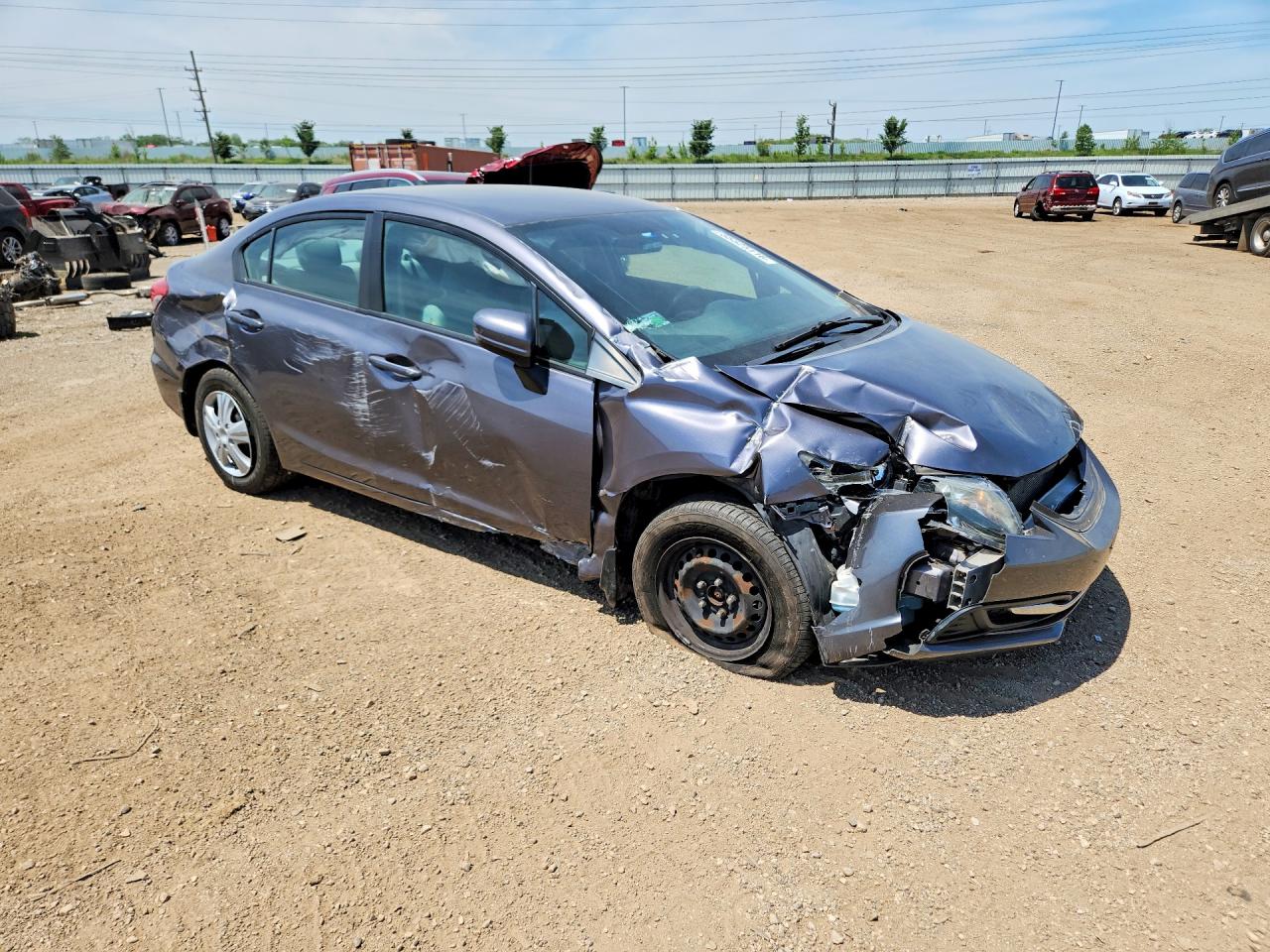 2014 Honda Civic Lx Gray vin: 19XFB2F55EE056193