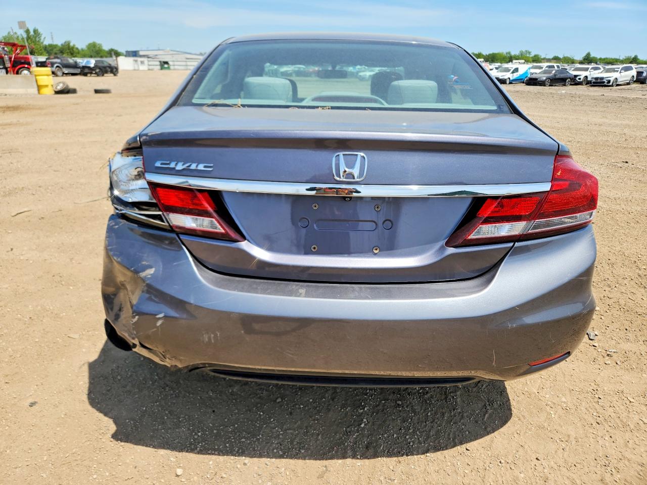 2014 Honda Civic Lx Gray vin: 19XFB2F55EE056193