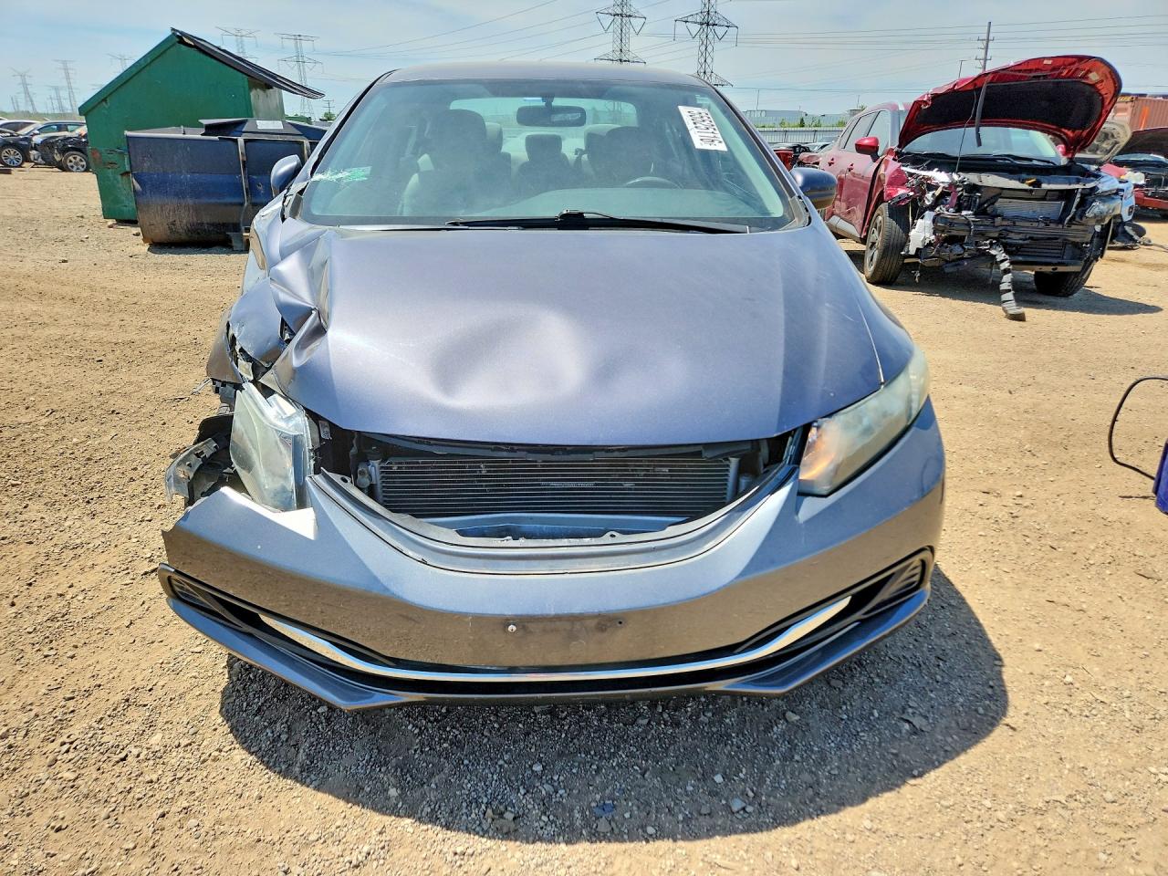 2014 Honda Civic Lx Gray vin: 19XFB2F55EE056193