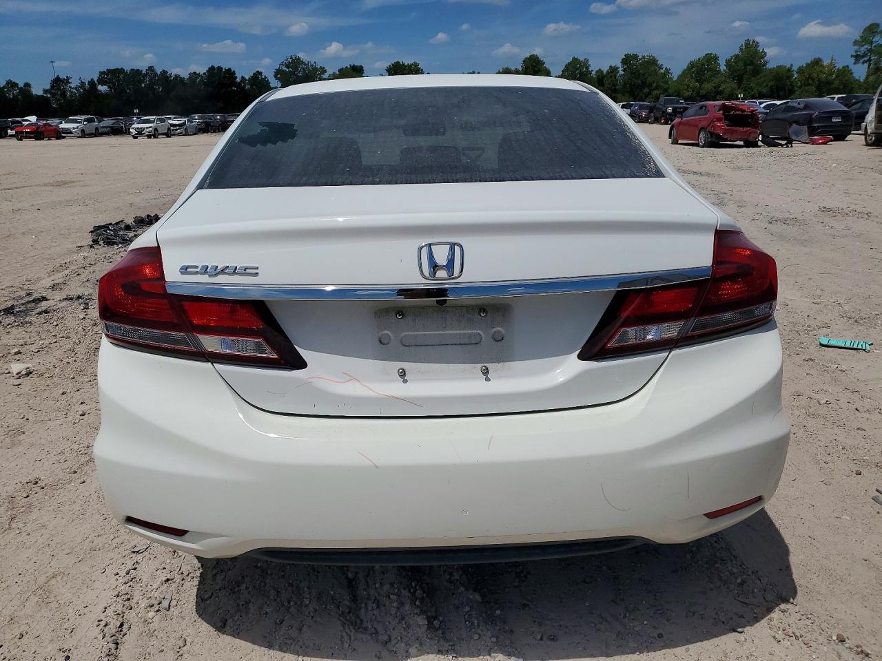 2014 Honda Civic Lx White vin: 19XFB2F55EE058431
