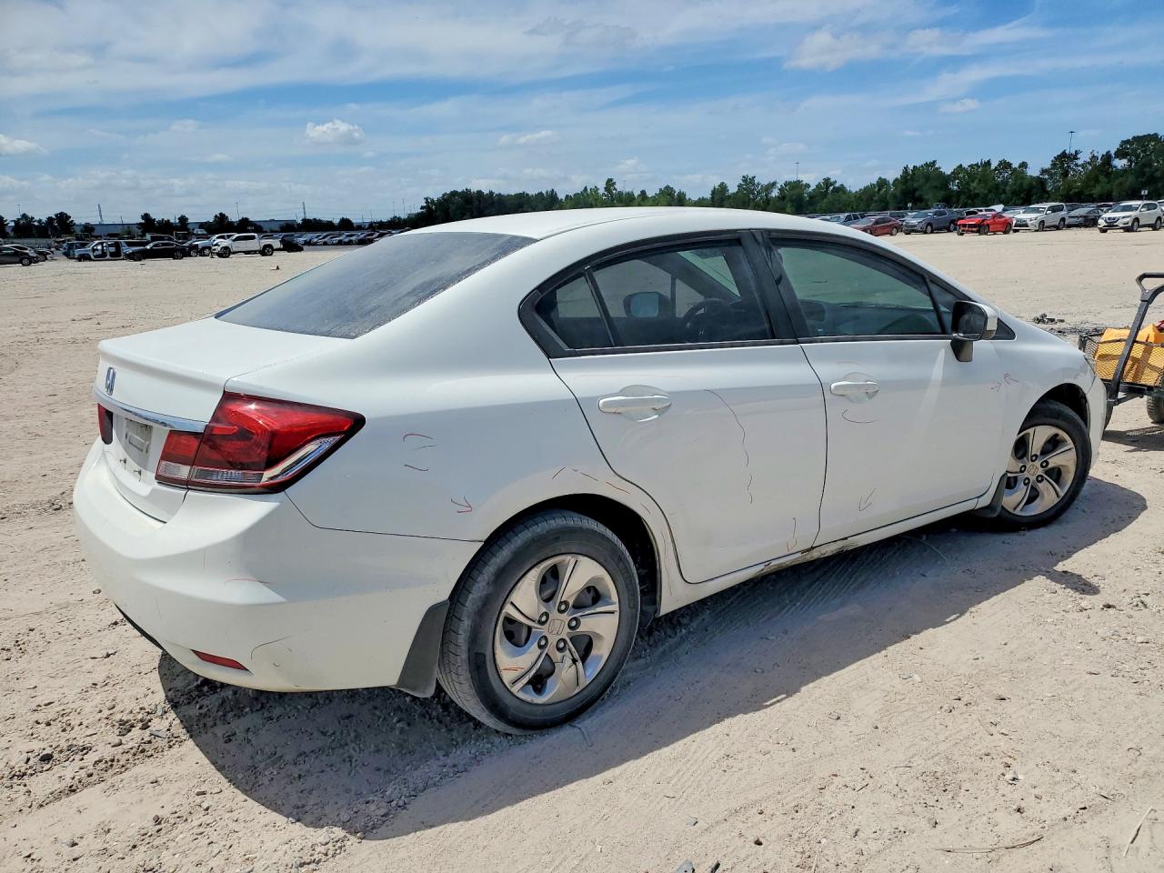 2014 Honda Civic Lx White vin: 19XFB2F55EE058431